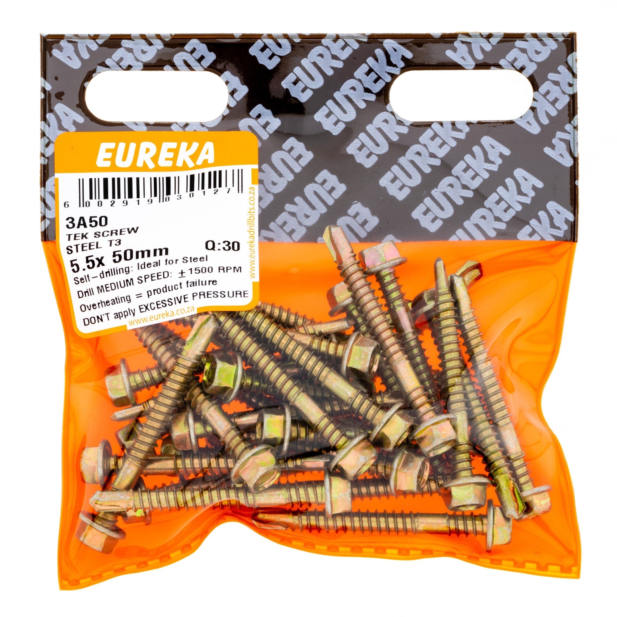 Eureka Screw Hex T CRSE 5.5 x 50mm Q:30