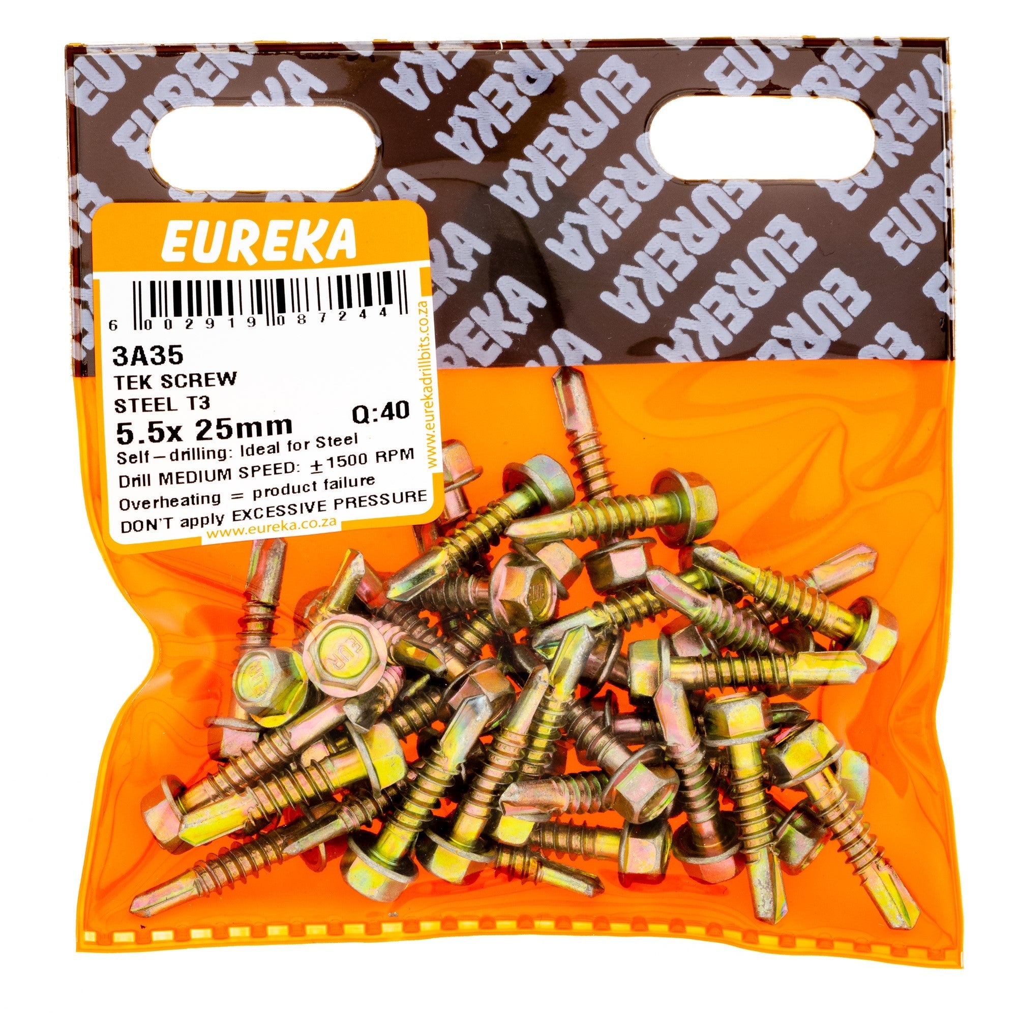Eureka Screw Hex T CRSE 5.5 x 25mm Q:40