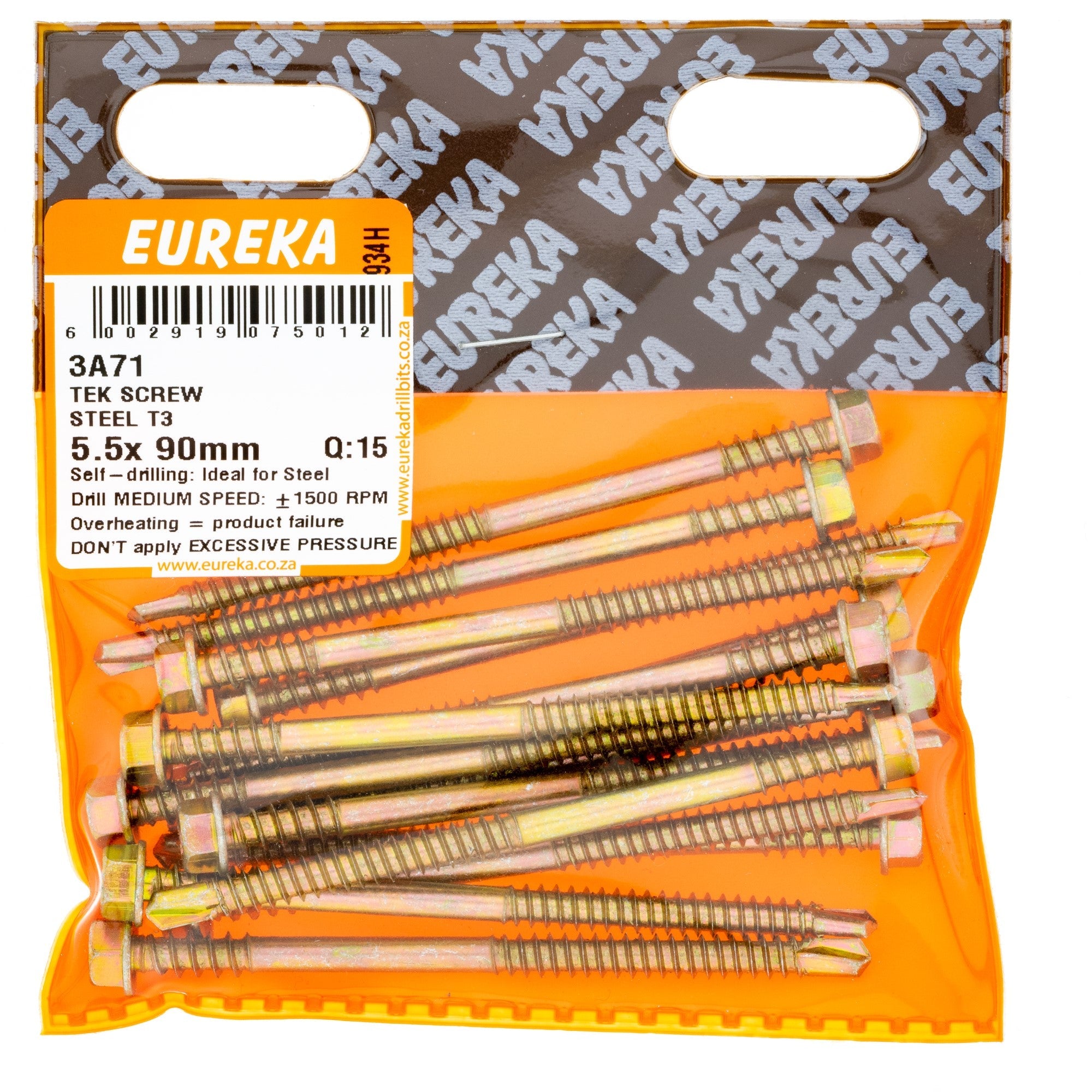 Eureka Screw Hex T CRSE 5.5 x 90mm Q:15