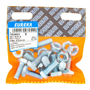 Eureka Hex Setscr&nut Galv 10 x 25mm Q:10
