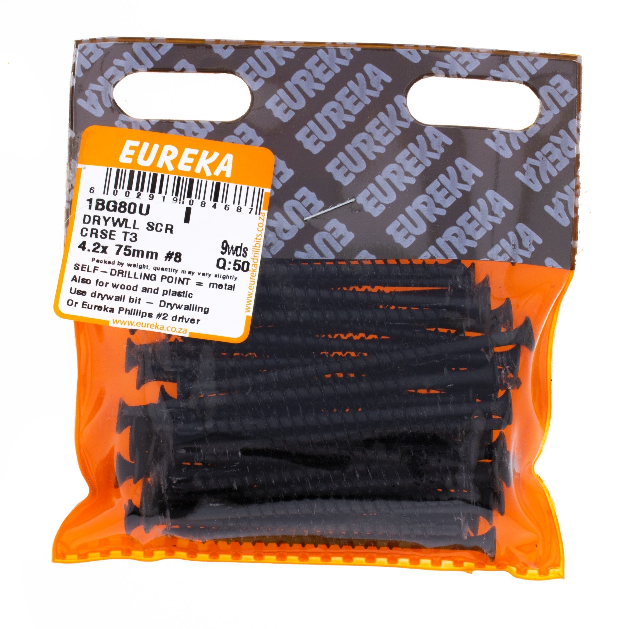 Eureka Drywll SCR CRSE T3 4.2 x 75mm 8 Q:50 Eurek