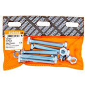 HEX SCREW&NUT GALV 10X75MM Q:8  EUREKA