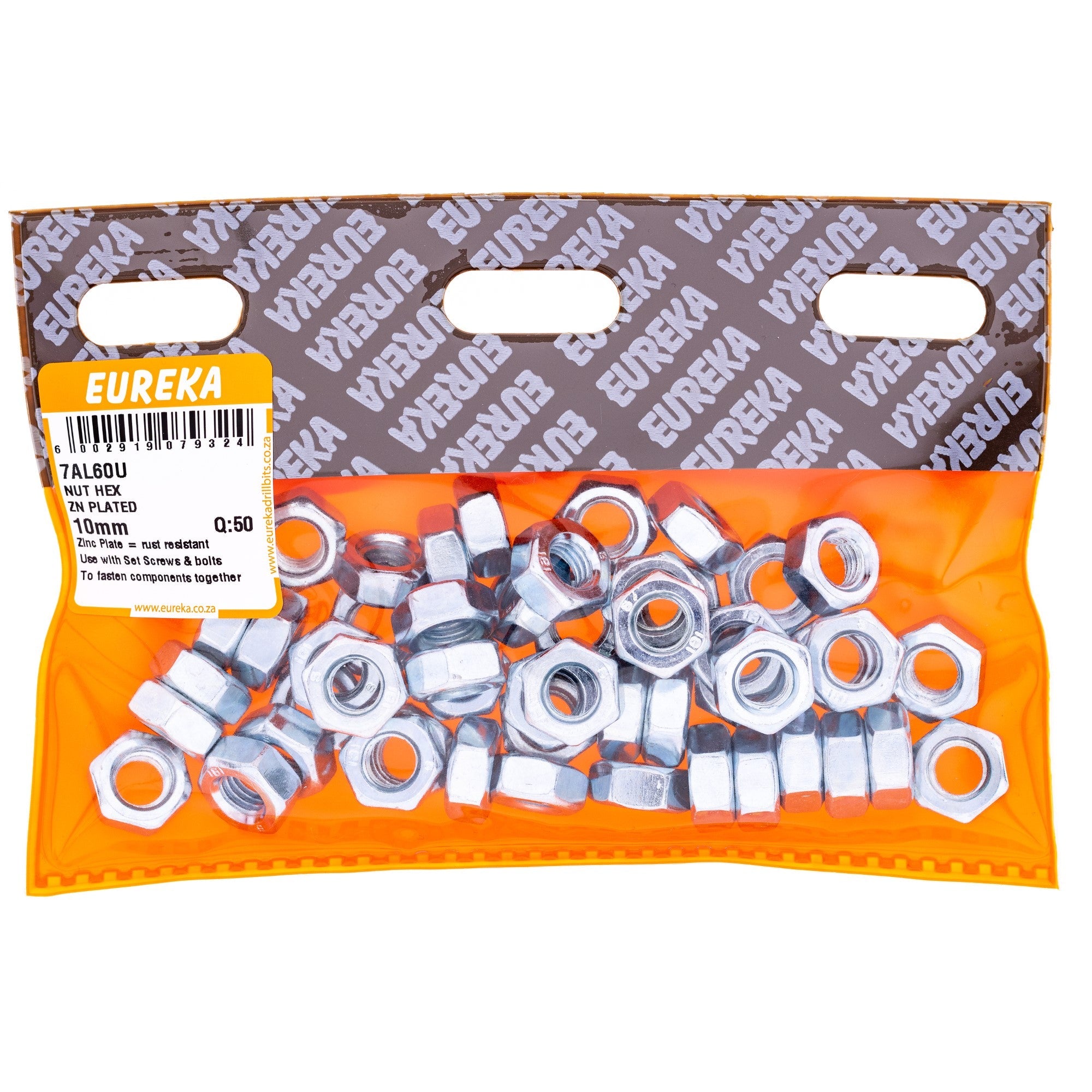 Eureka Nut Hex Galv 10mm Q:50