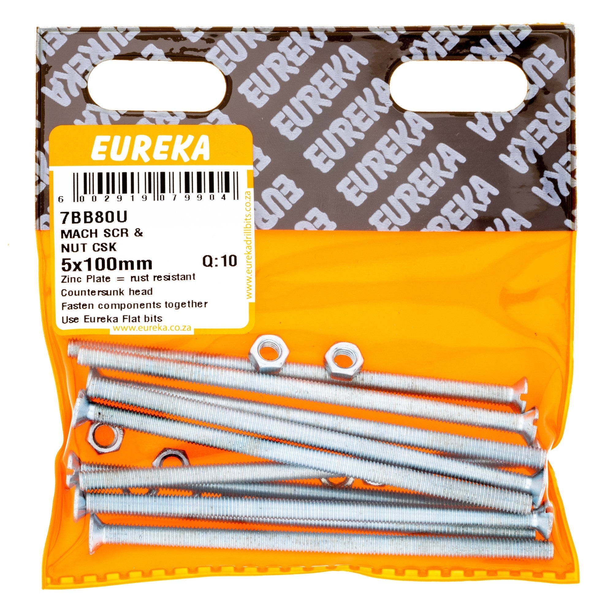 Eureka Screw & Nut MACH CSK 5 x 100mm Q:100 Eurek
