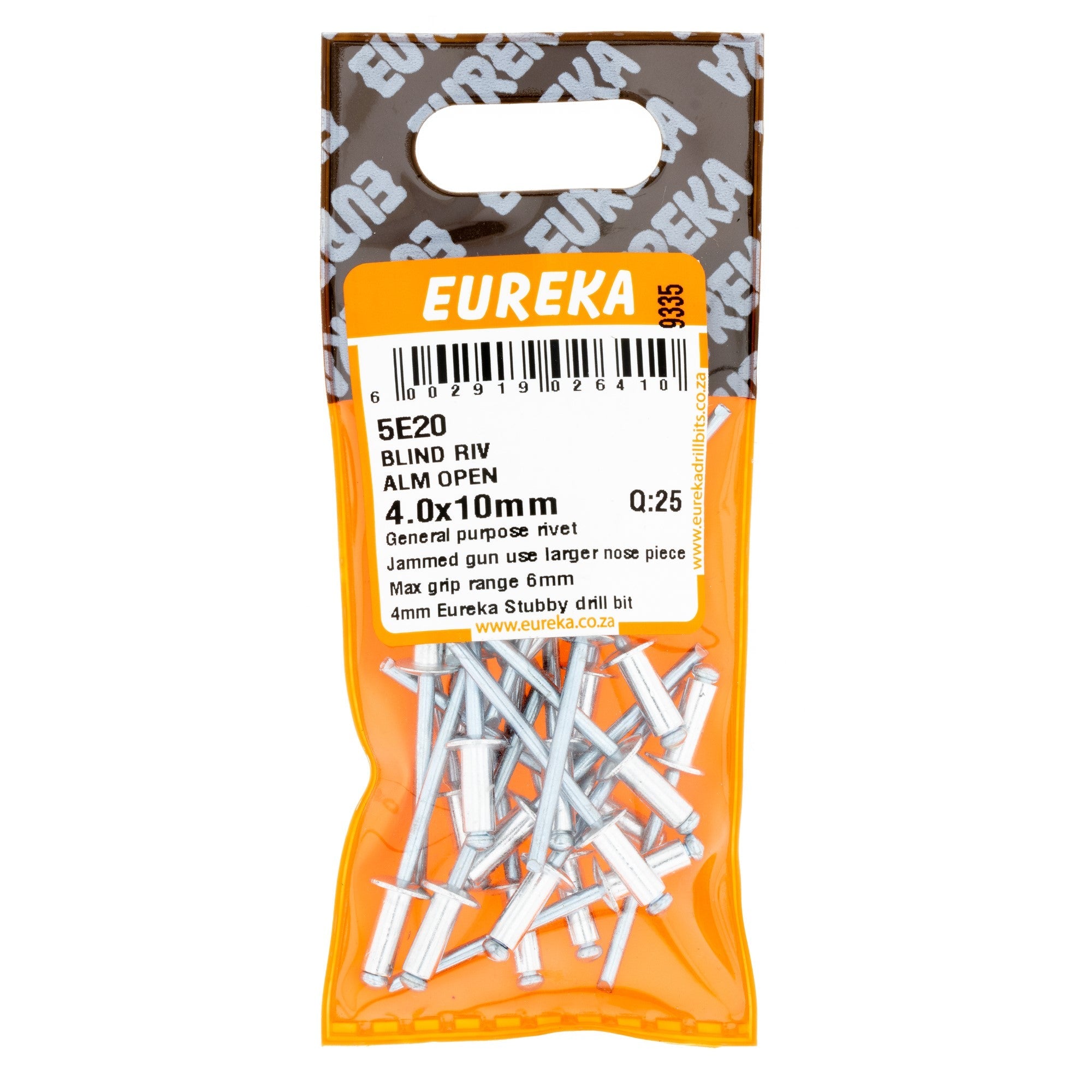 Eureka Blind Riv Alm Open 4 x 10mm Q:25