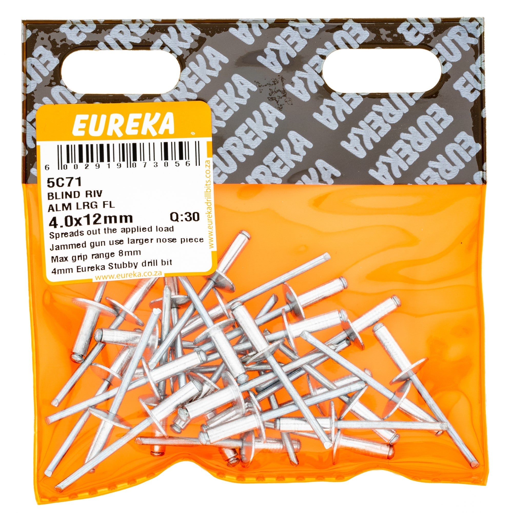 Eureka Blind Riv Alm Lrg FL 4 x 12mm Q:30