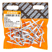 Eureka Blind Riv Alm Lrg FL 4.8 x 12mm Q:30 Eurek