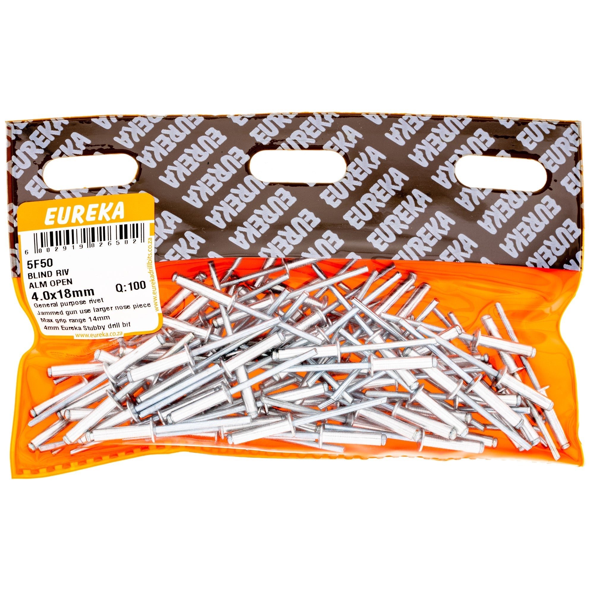 BLIND RIV ALM OPEN 4.0X18MM Q:100 EUREKA