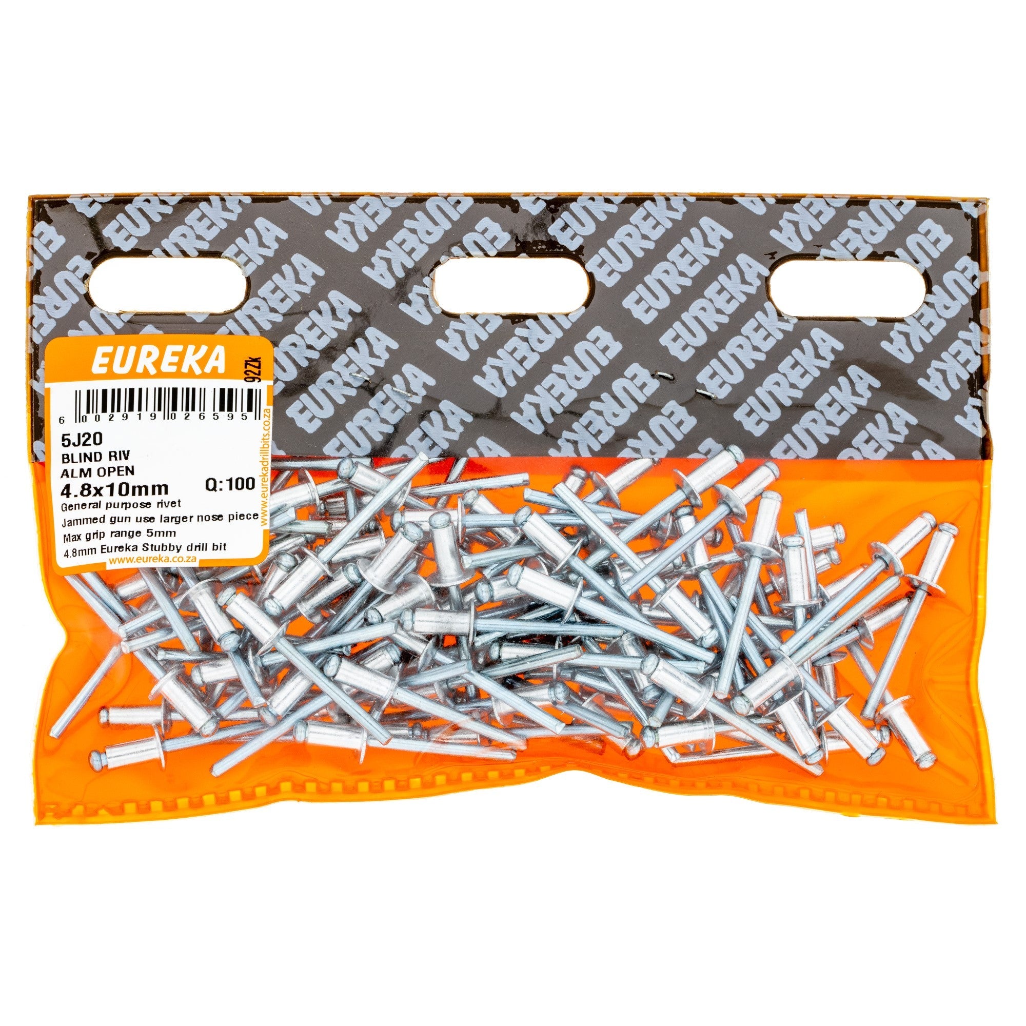 Eureka Blind Riv Alm Open 4.8 x 10mm Q:100