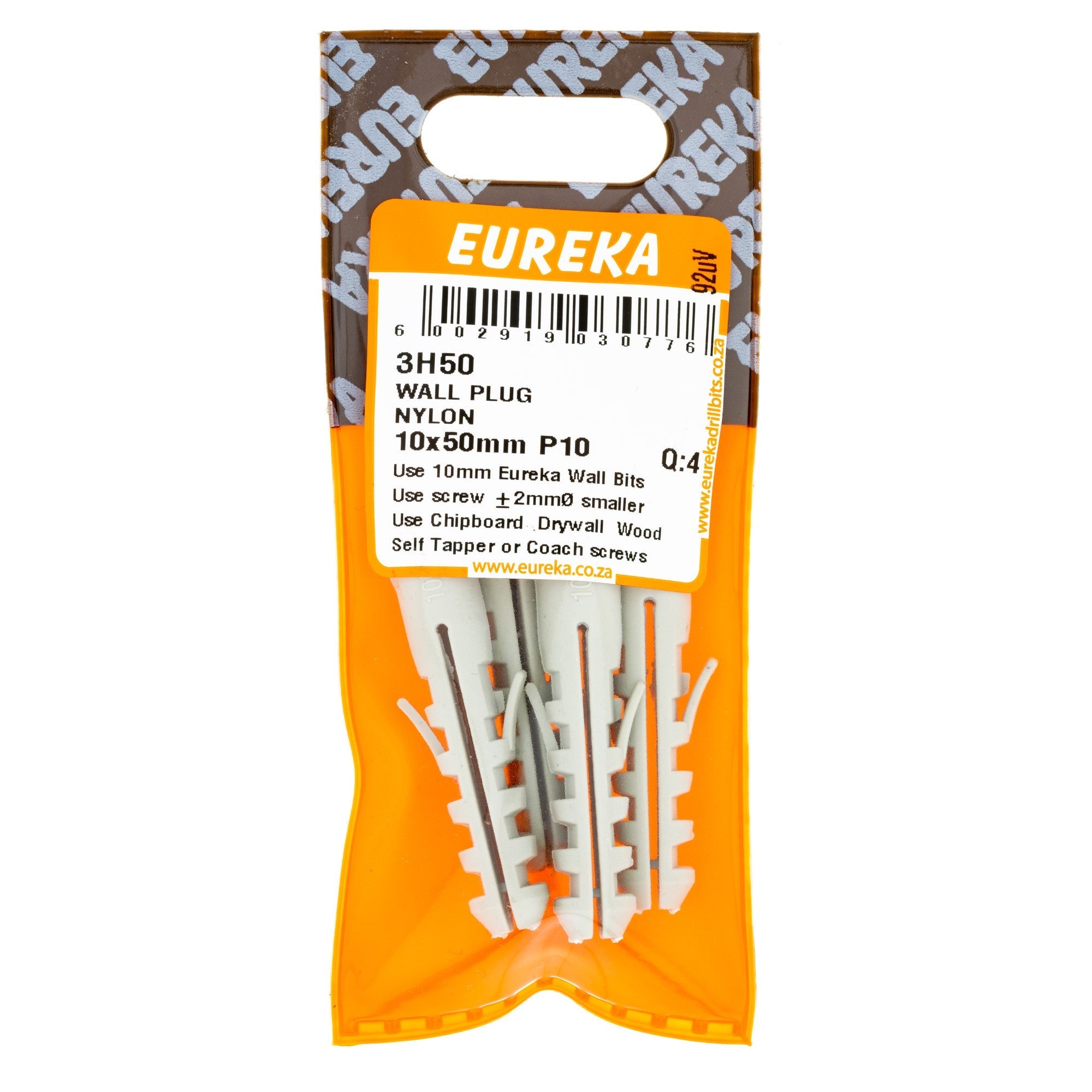 Eureka Plug Nylon 10 x 50mm P10 Q:4