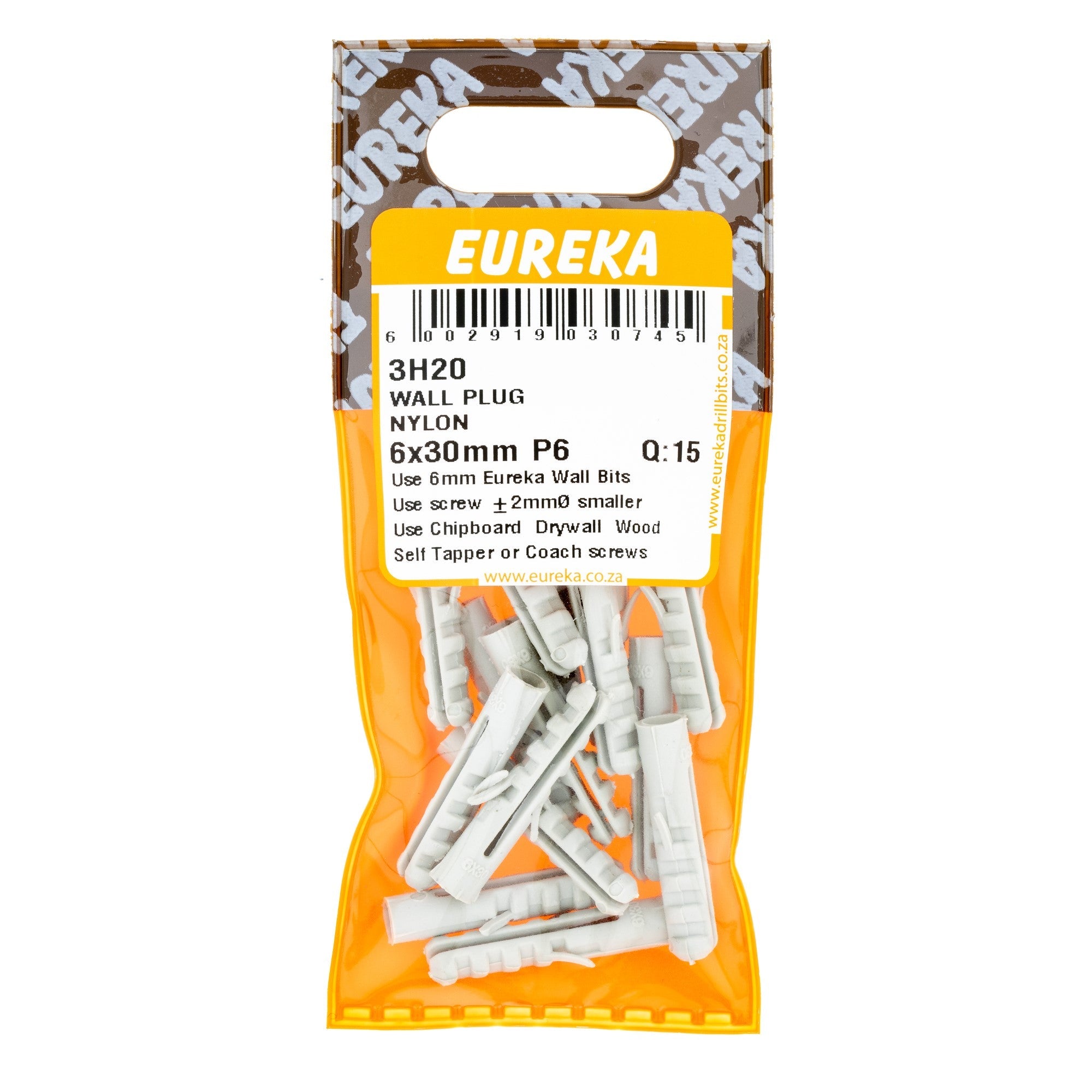 Eureka Plug Nylon 6 x 30mm P6 Q:15
