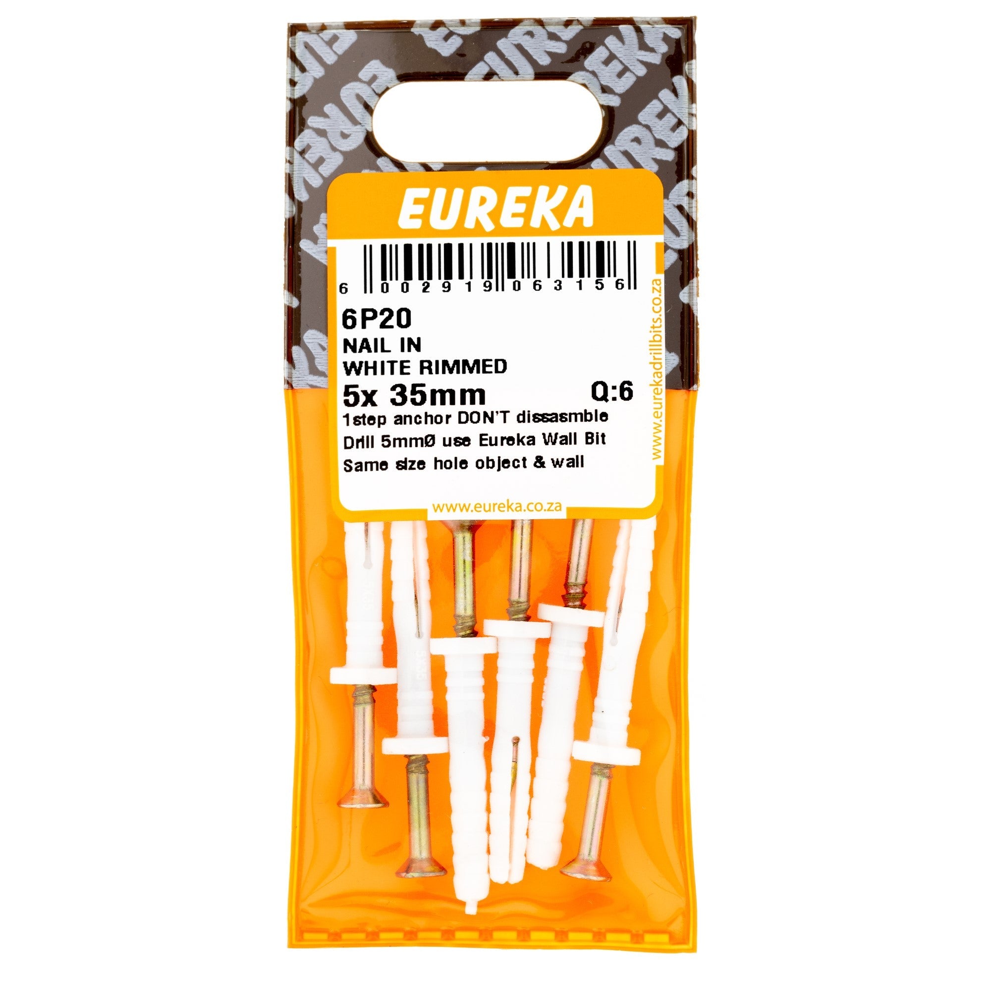 Eureka Nail & WHT Rimmed 5 x 35mm Q:6