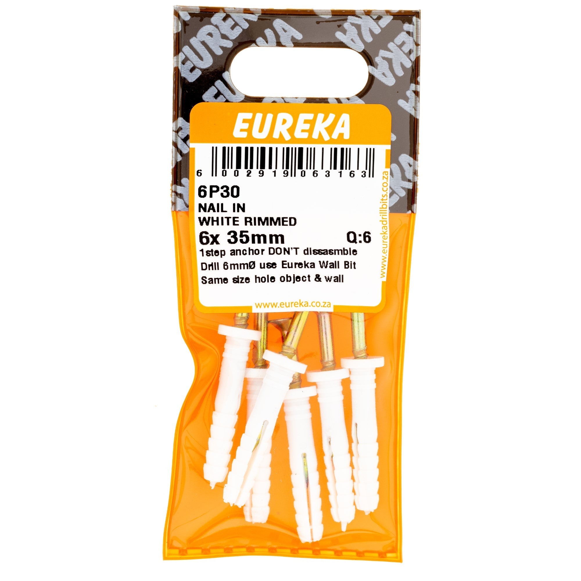 Eureka Nail & WHT Rimmed 6 x 35mm Q:6