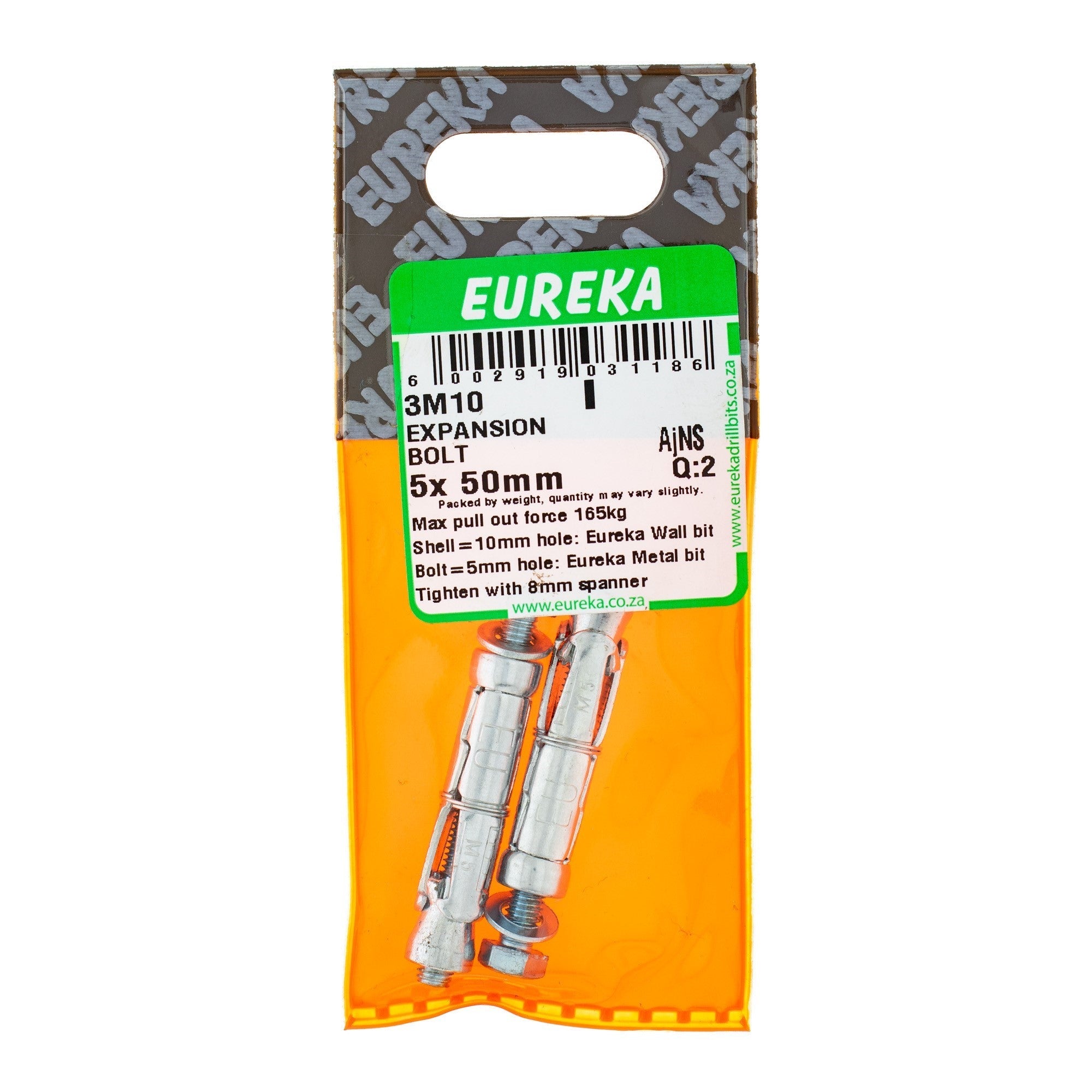 Eureka Expansion Bolt 10mm 5 x 50mm Q:2