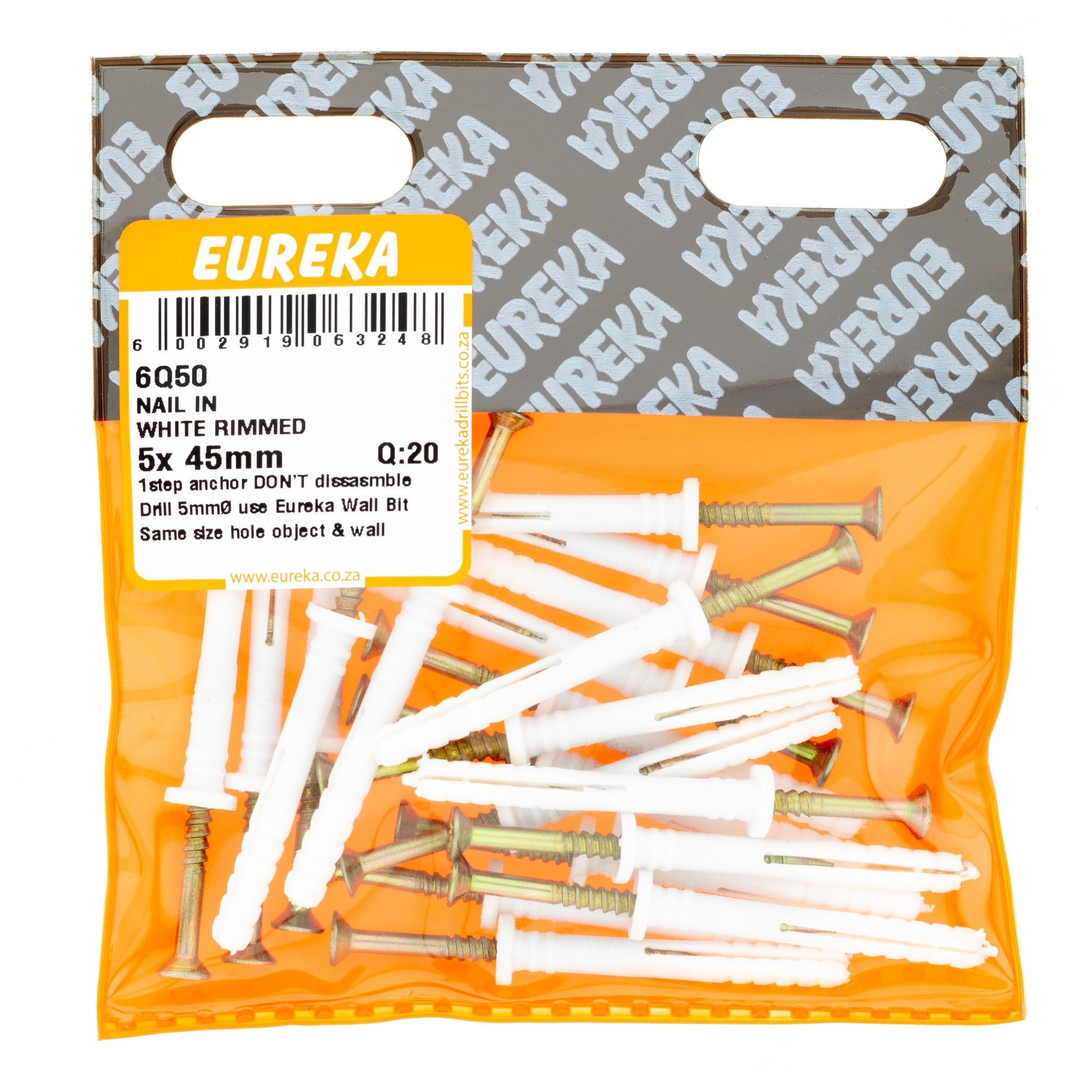 Eureka Nail & WHT Rimmed 5 x 45mm Q:20