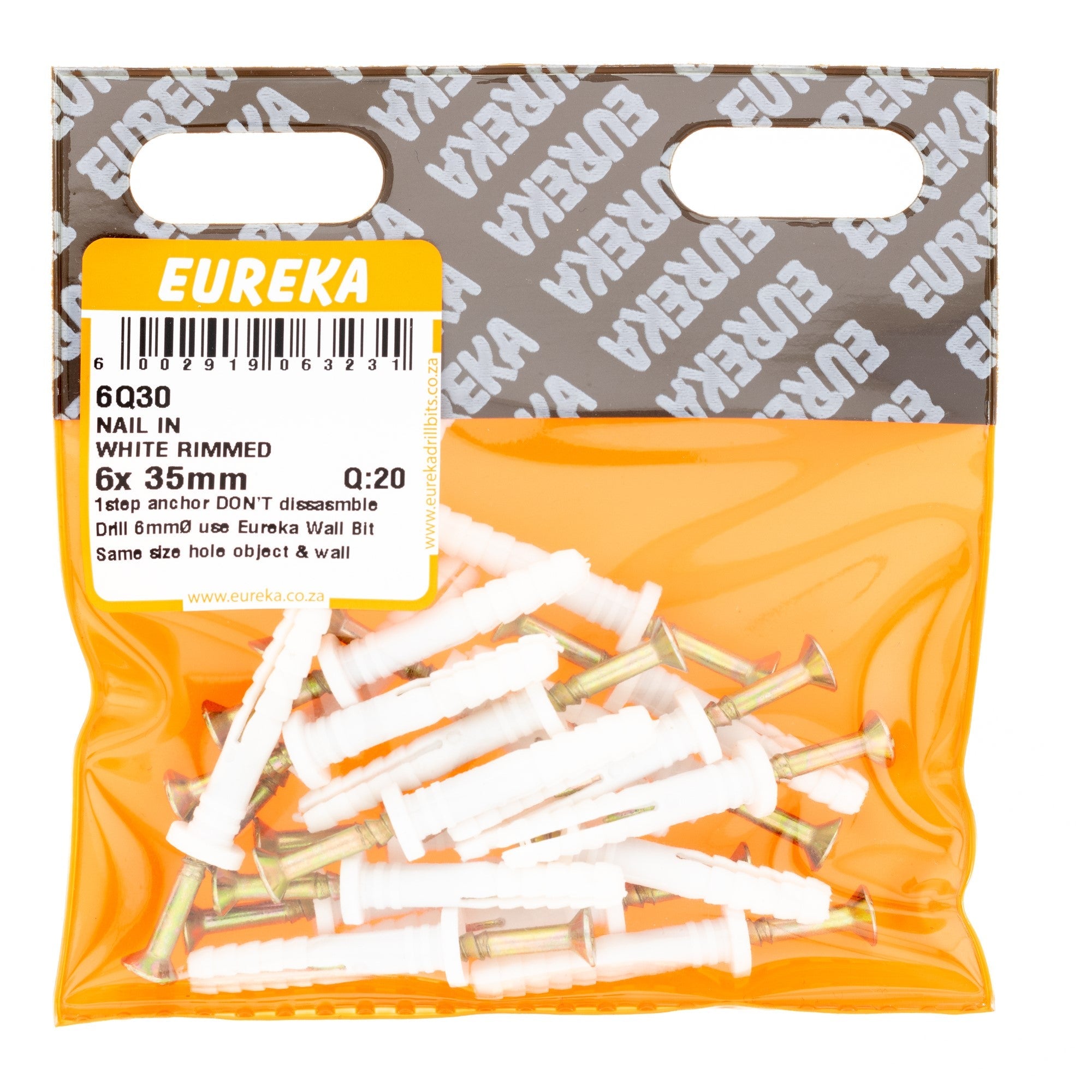 Eureka Nail & WHT Rimmed 6 x 35mm Q:20