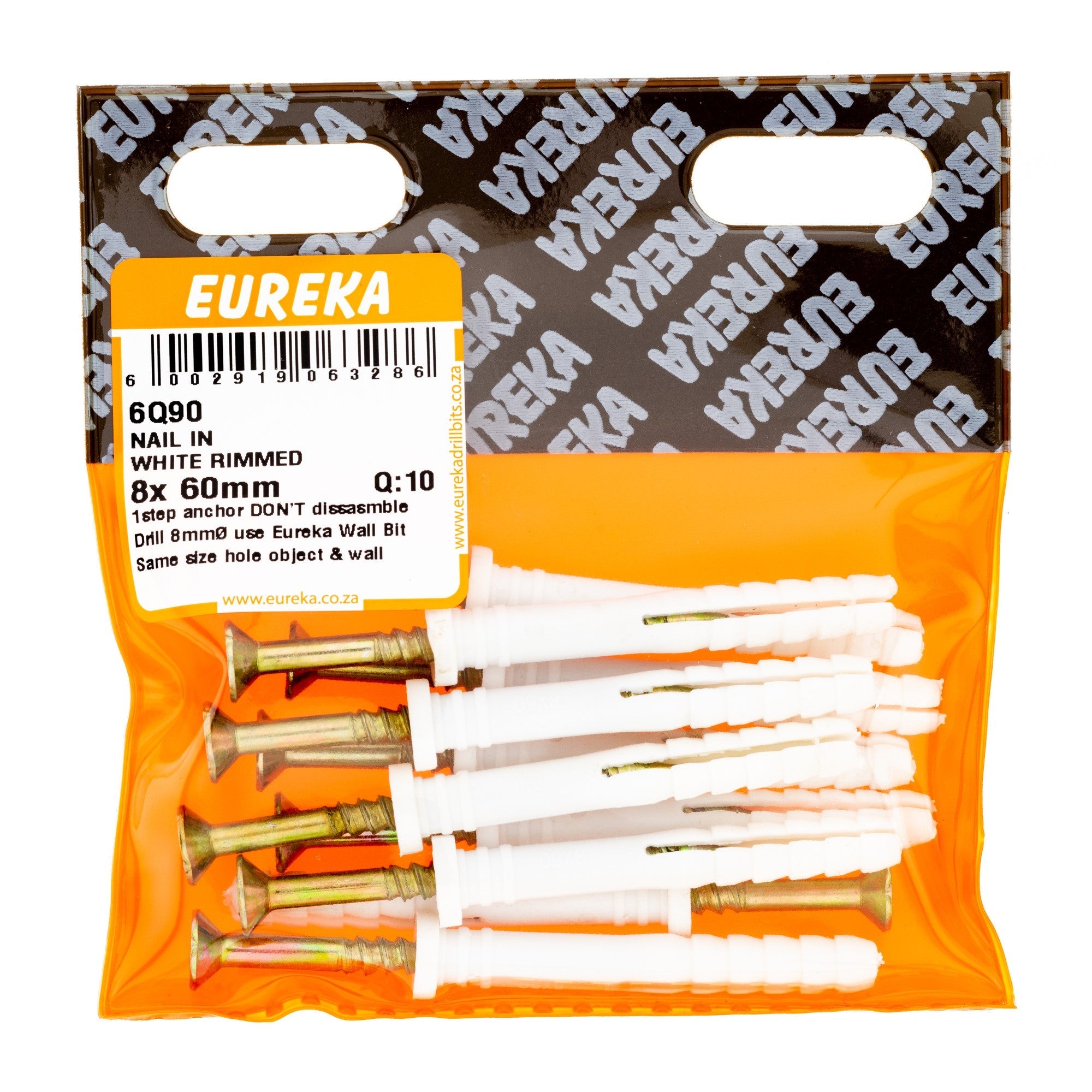 Eureka Nail & WHT Rimmed 8 x 60mm Q:100
