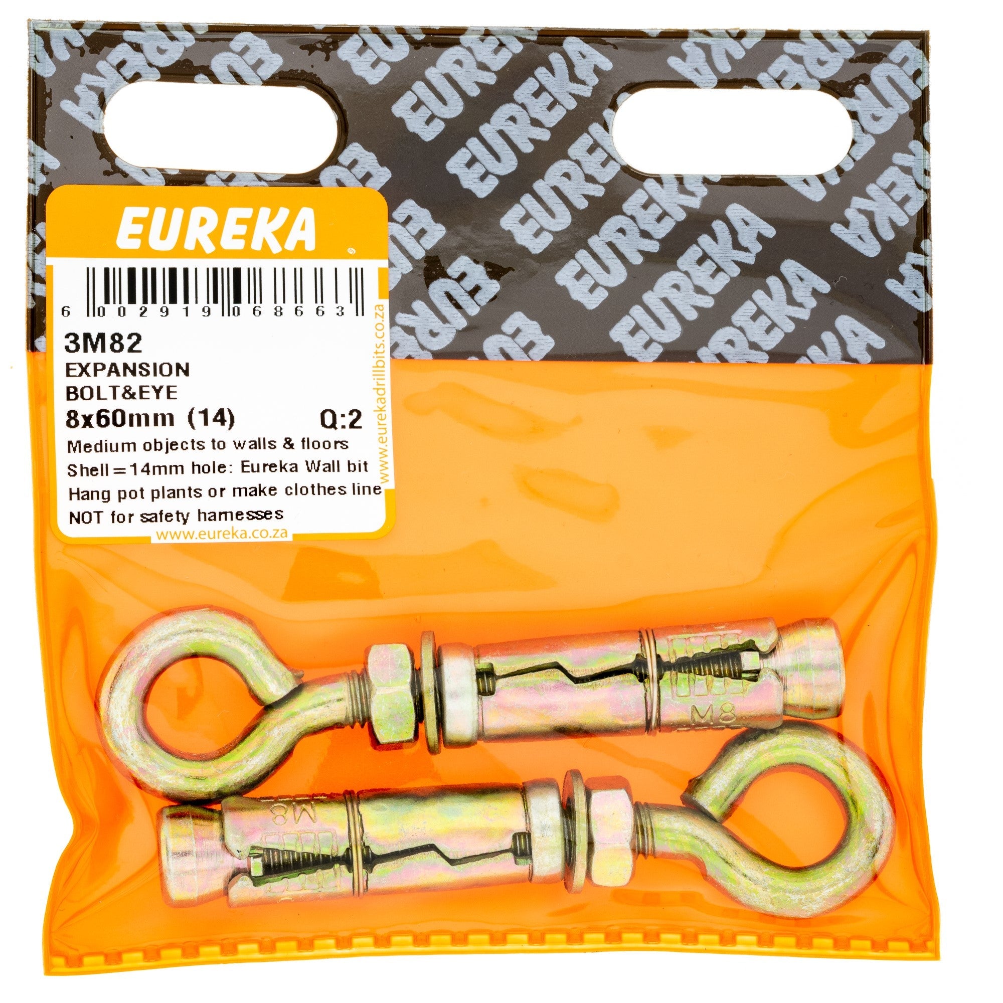 Eureka Expansion Bolt & EYE 8 x 60mm Q:2