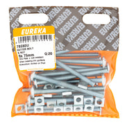 Eureka Gutter Bolt & Nut 6 x 75mm Q:20
