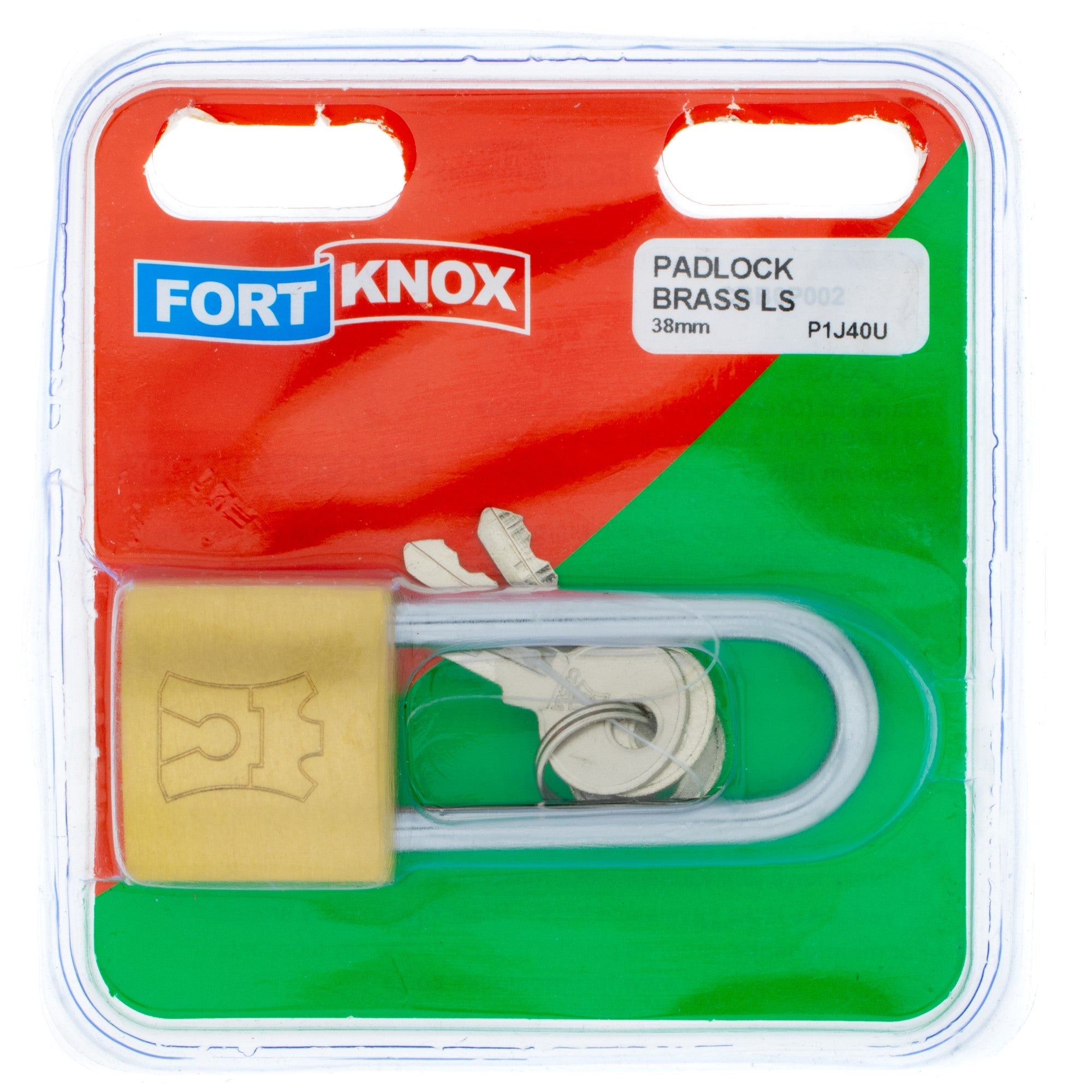 F/knox Padlock Brass L/s 38mm Q:1