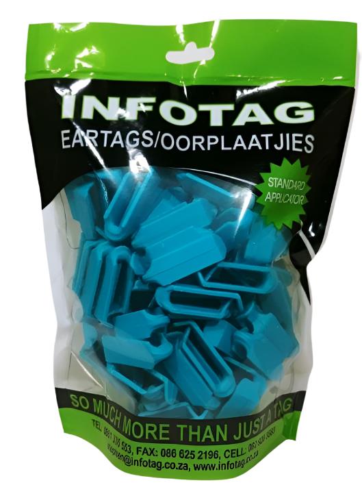 Antrovet Ear Tag Leader Turquoise 100's