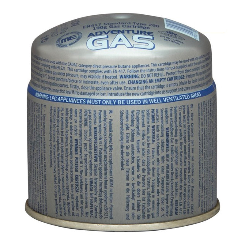 CARTRIDGE GAS 190G CADAC