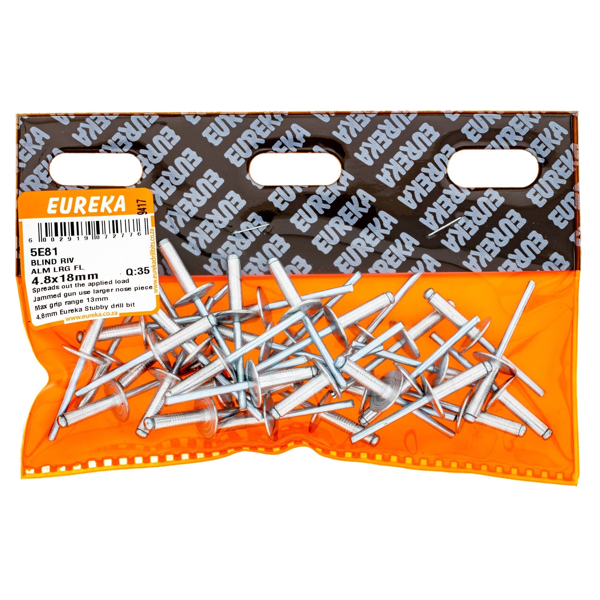 Eureka Blind Riv Alm Lrg FL 4.8 x 18mm Q:35