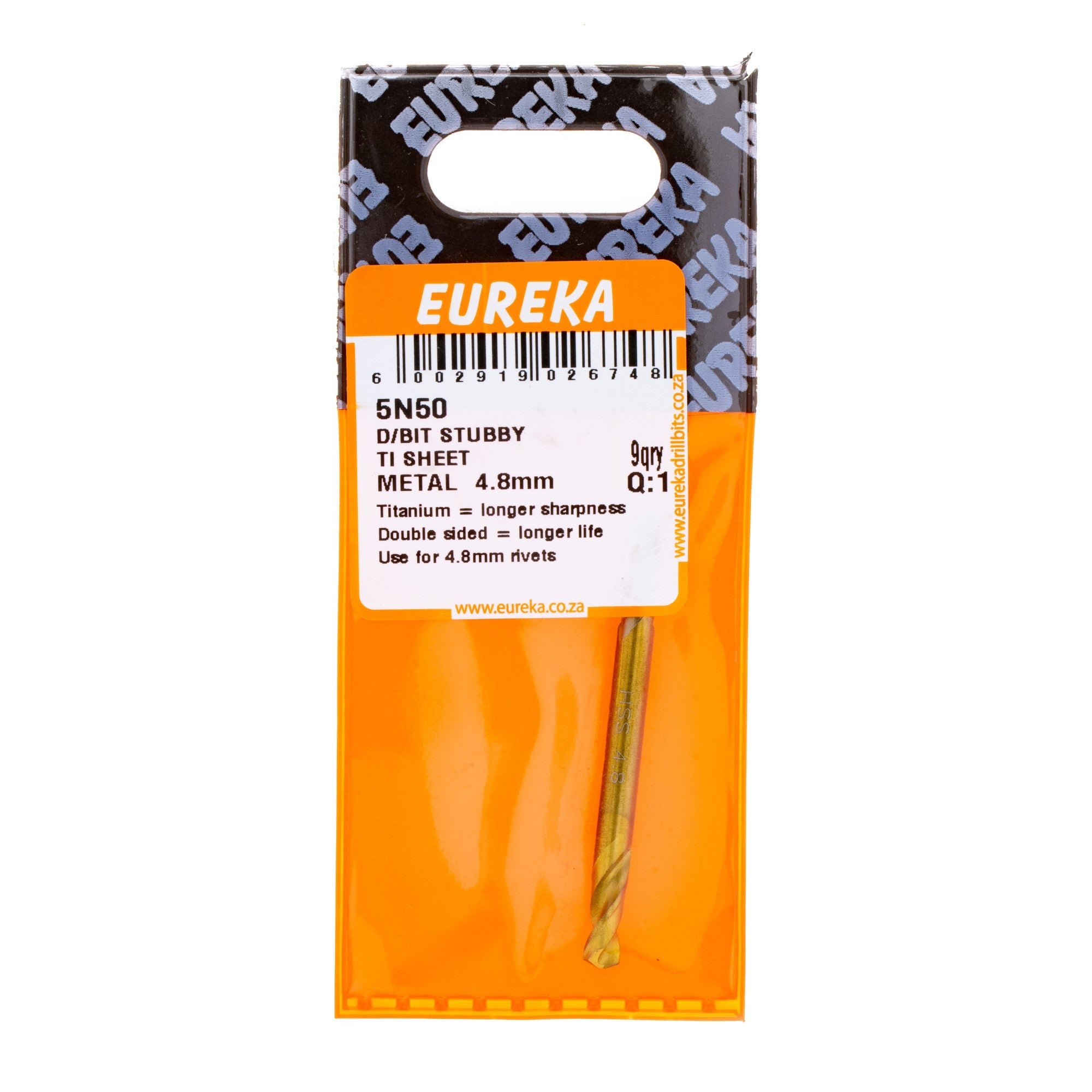 Eureka Drill Bit Stubby Titan 4.8mm Q:1
