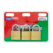 F/knox Padlock Brass K/a 38mm Q:3