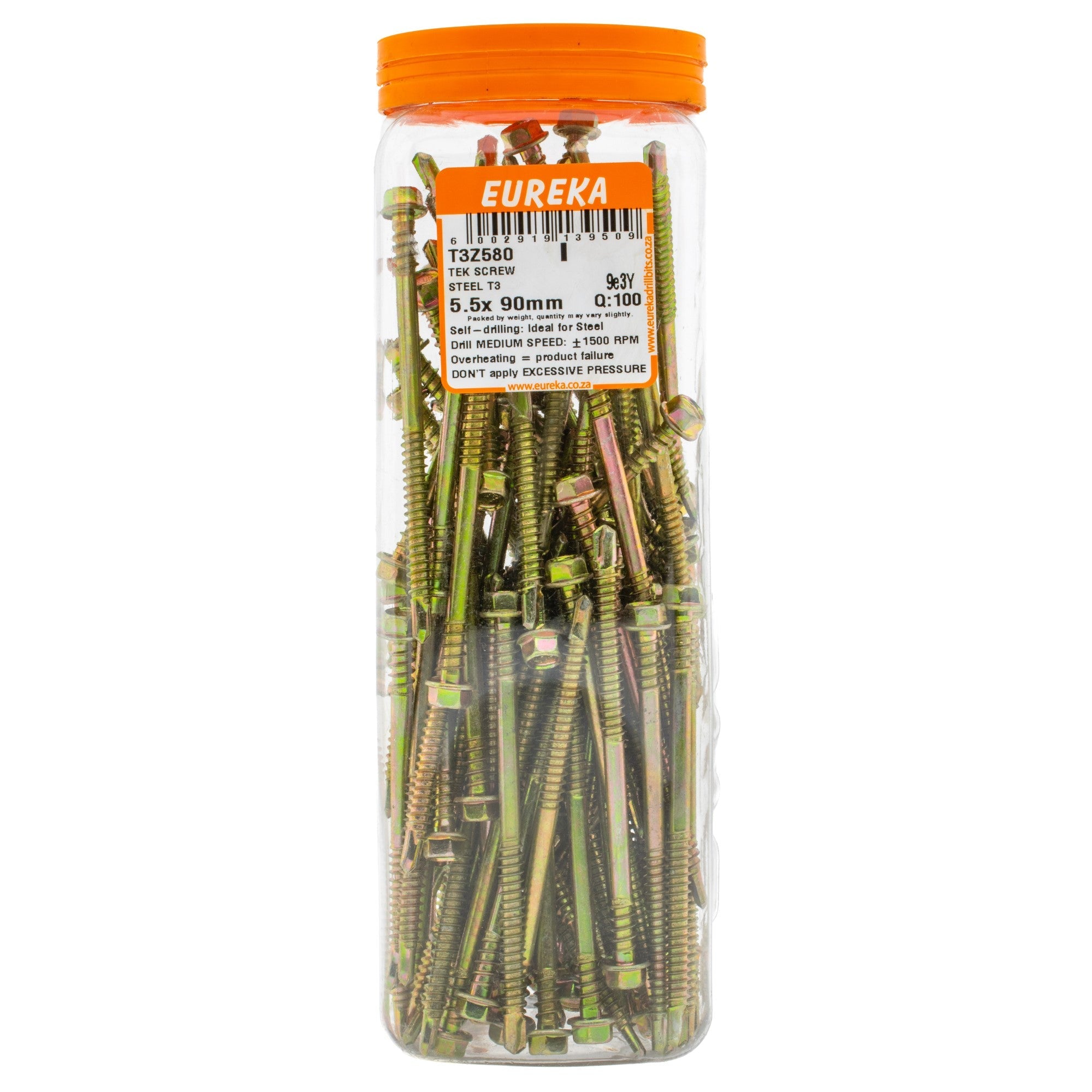 Eureka TEK Screw Steel T3 5.5 x 90mm Q:100