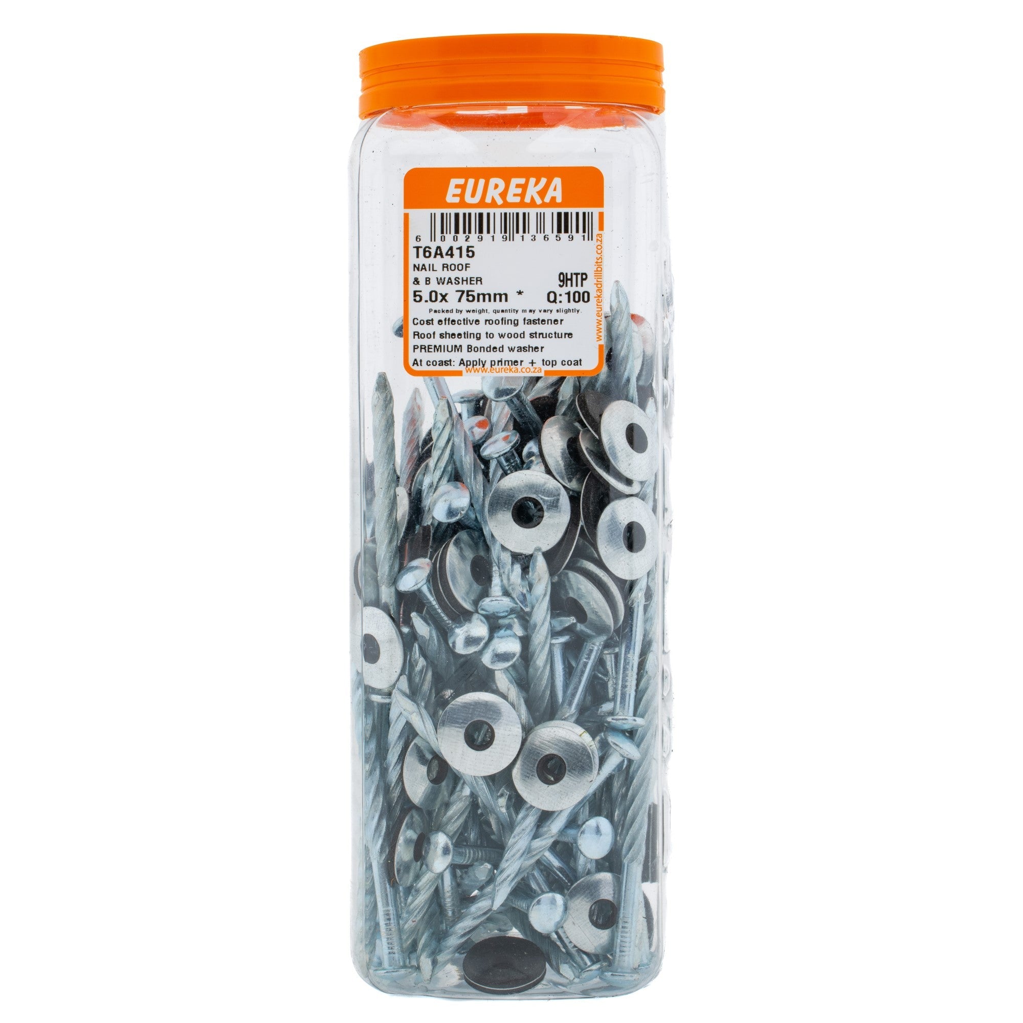 Eureka Nail Roof & Seal 4.5 x 75mm Q:100