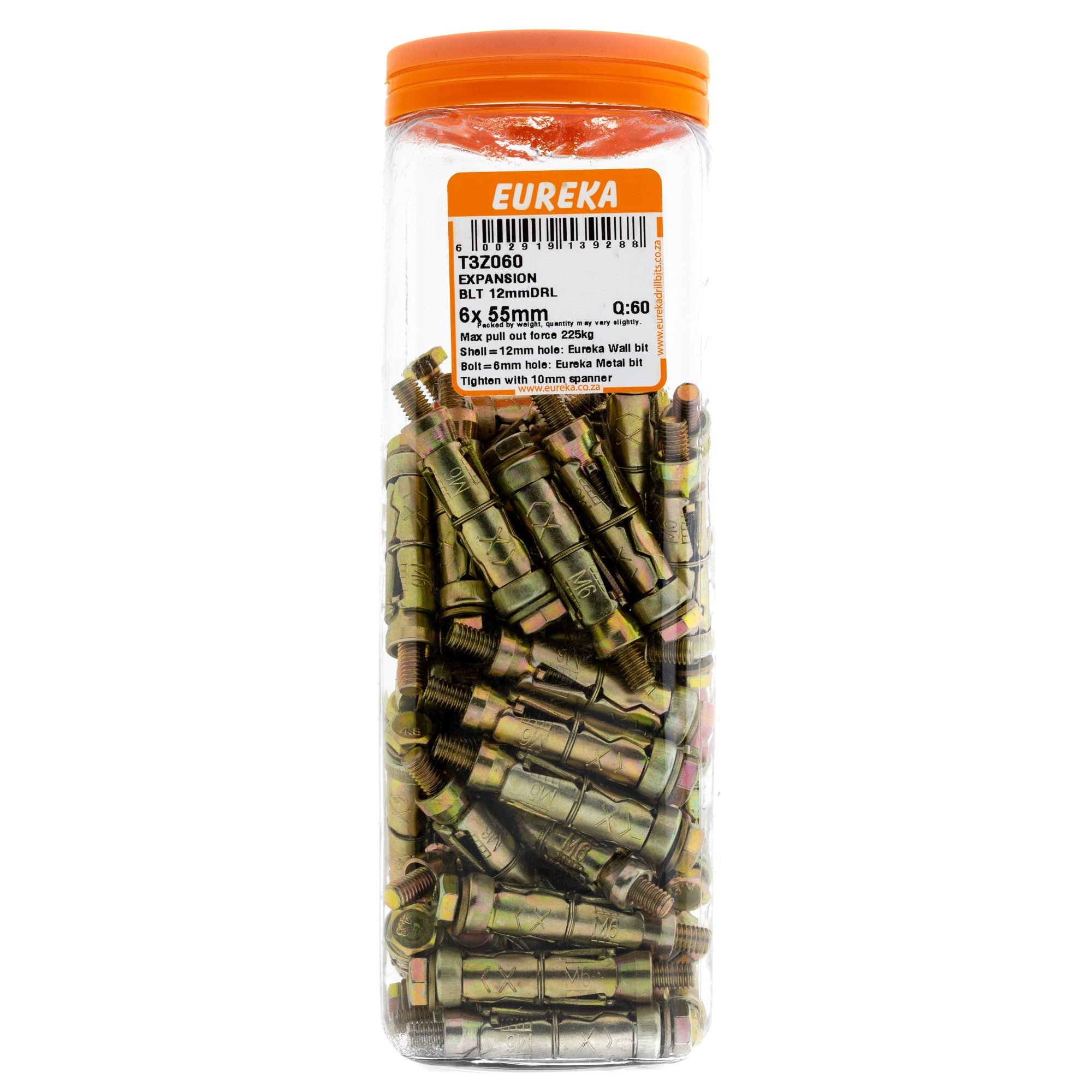 Eureka Expansion Bolt 12mm 6 x 50mm Q:60