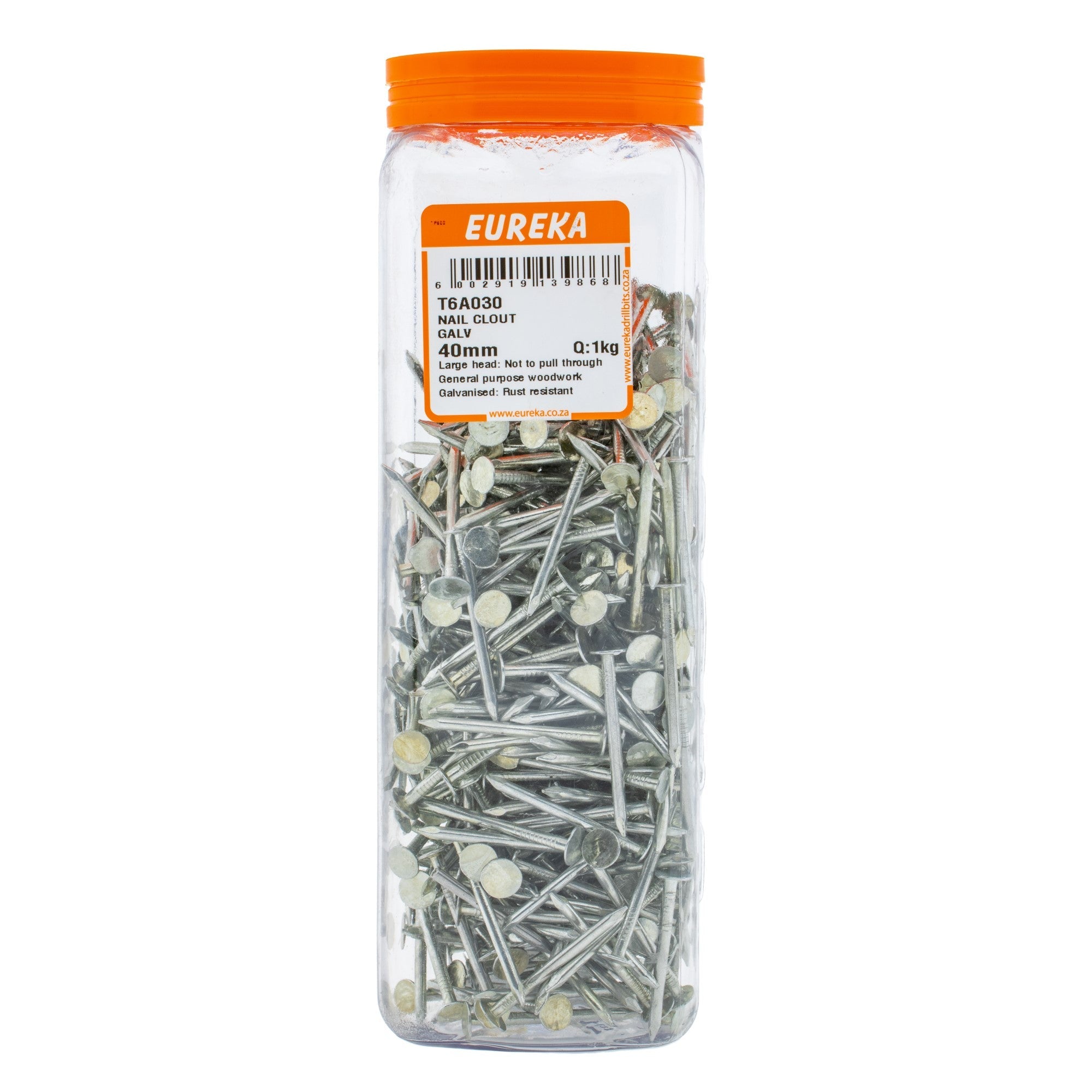Eureka Nail Clout Galv 40mm 1kg