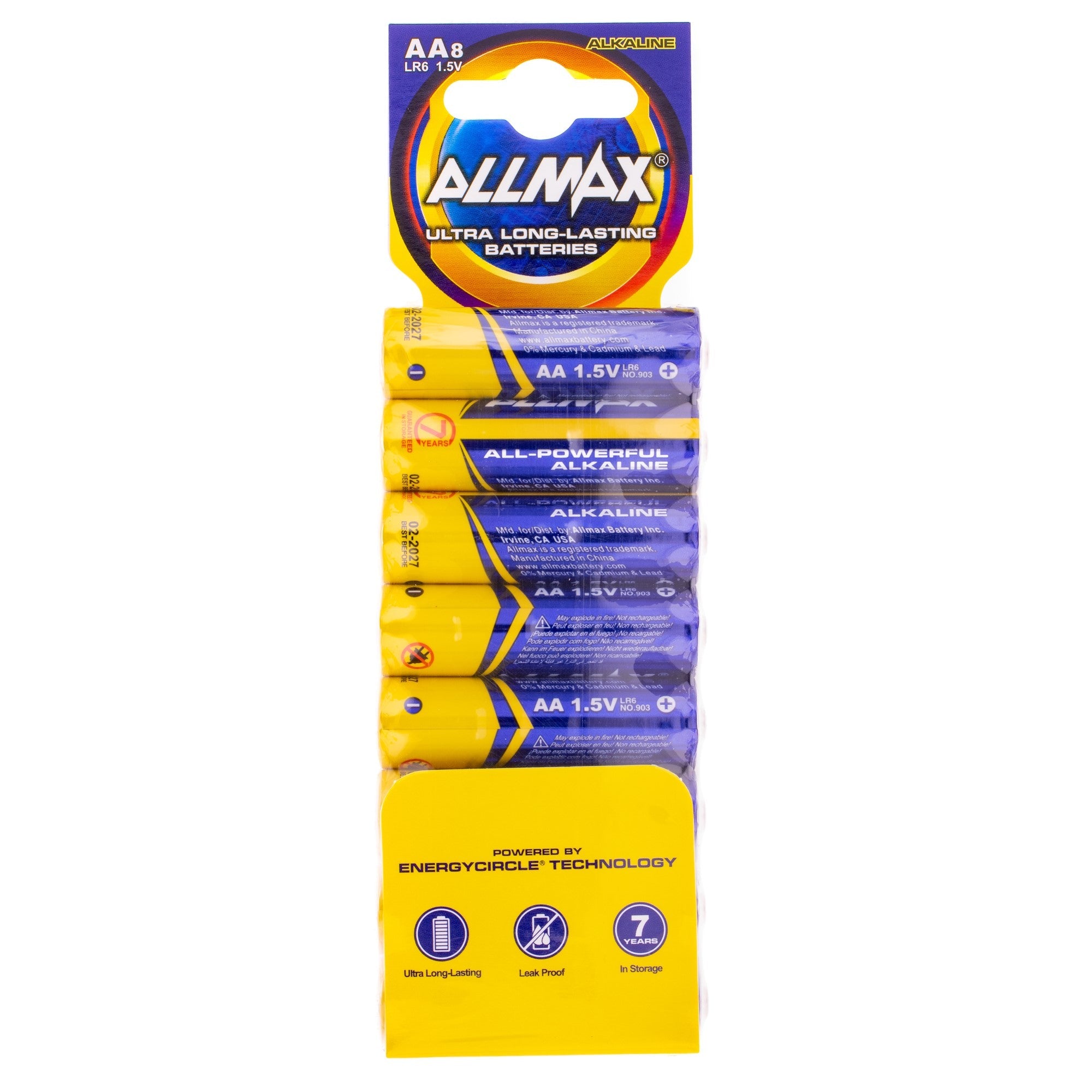 Allmax Battery Aa 8 Pack Super Alkaline Gold