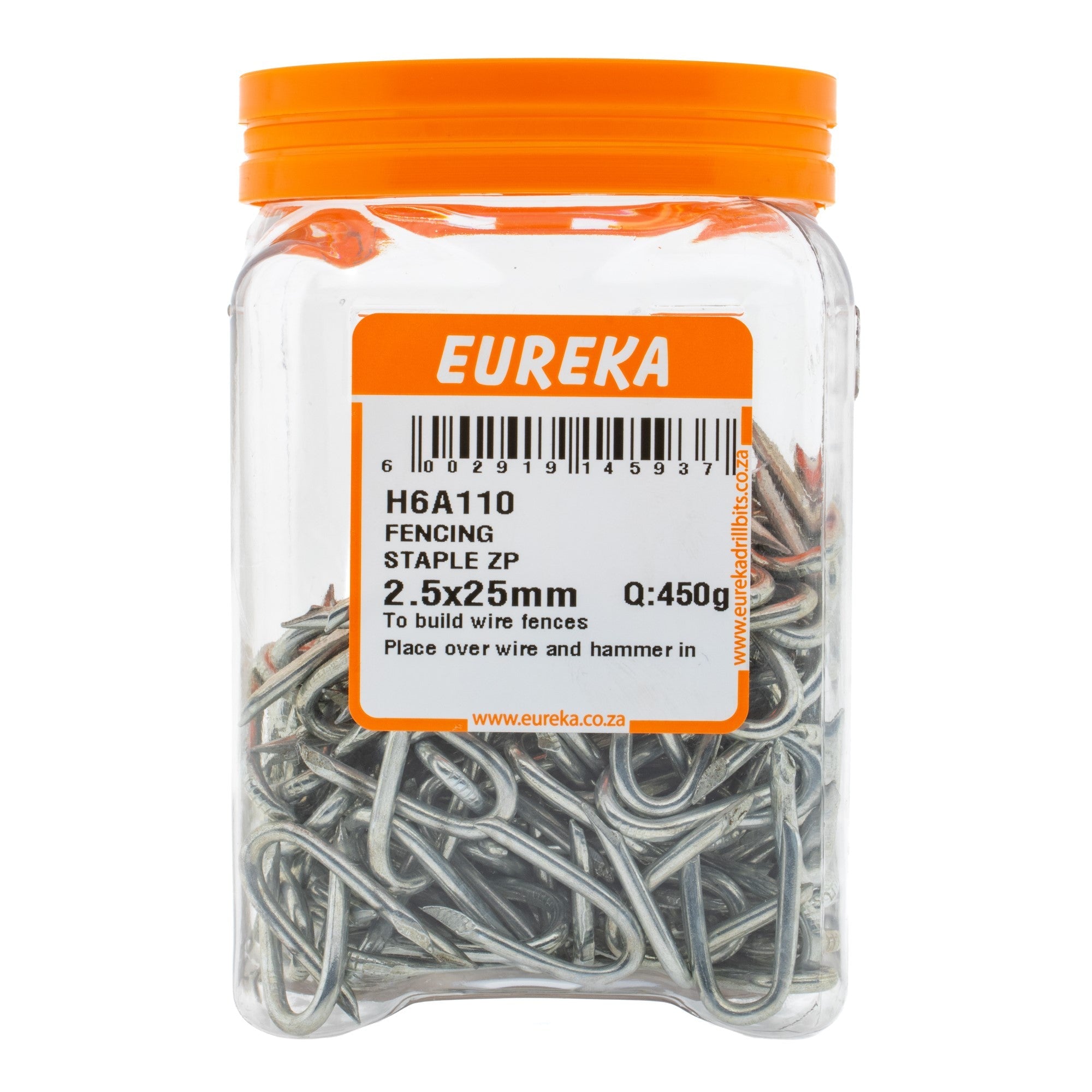 Eureka Staple Fencing ZP 2.5 x 25mm Q:450g