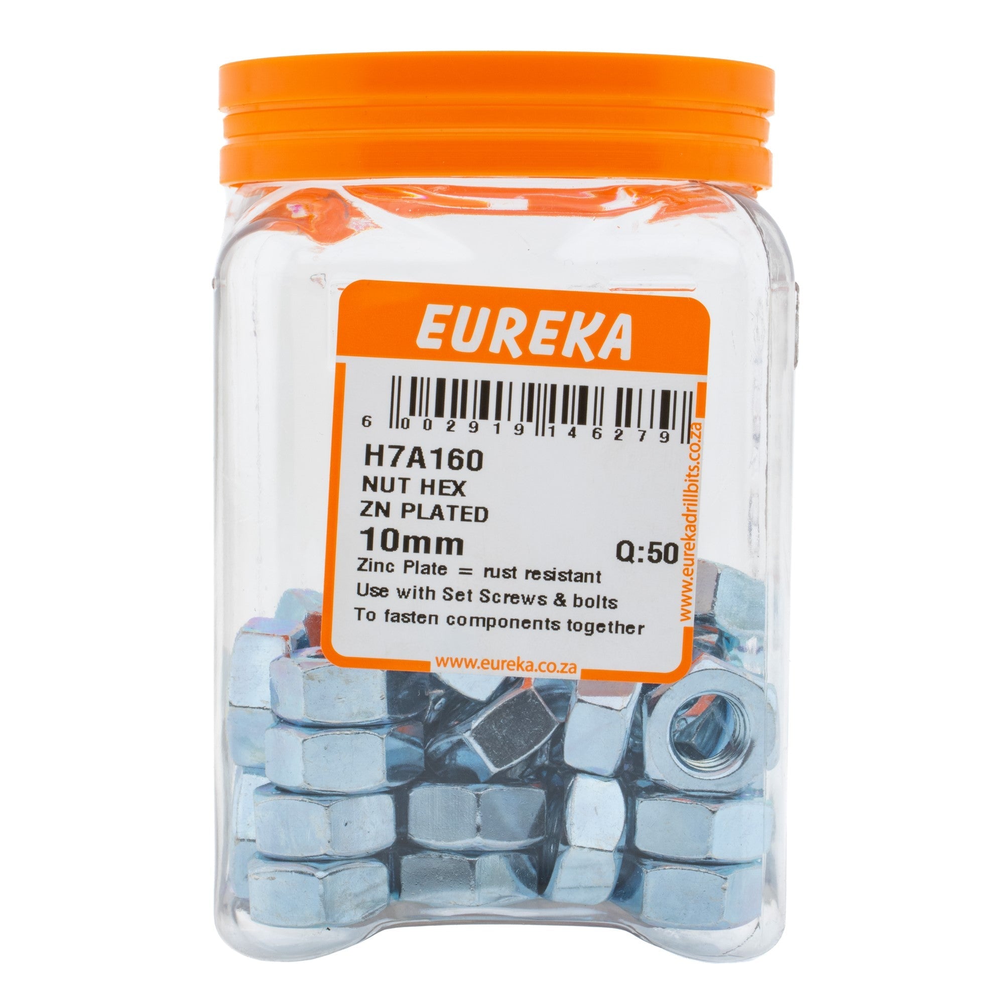 Eureka Nut Hex ZN Plated 10mm Q:50