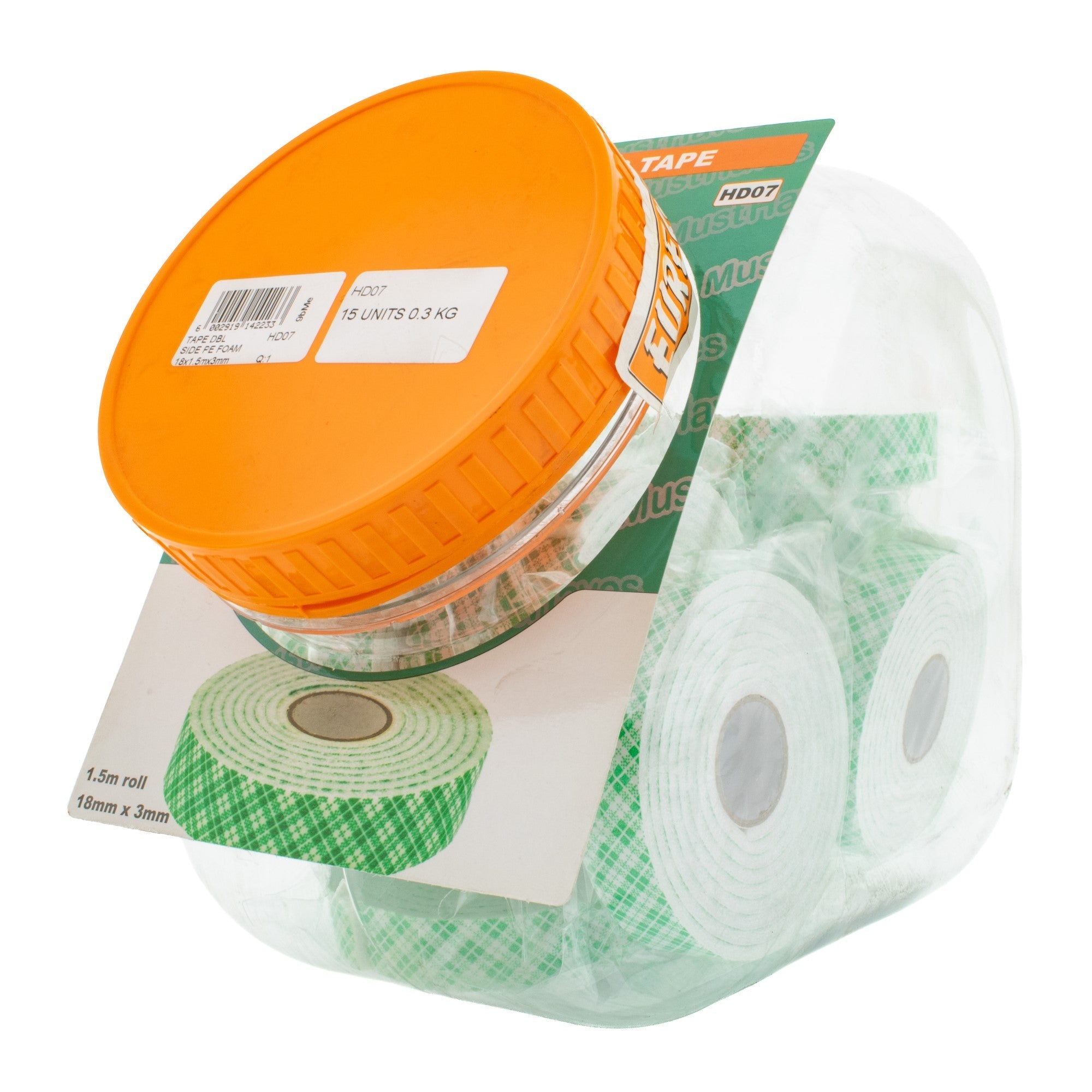 Eureka Tape Dbl Side Foam 18mmx3mmx1.5m