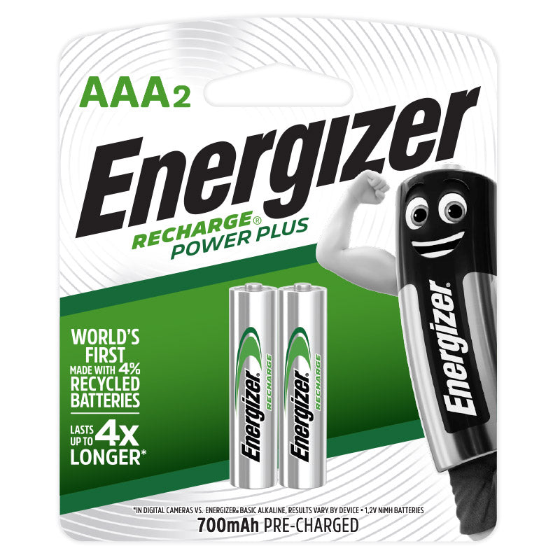 Energizer Battery Recharge Power+ Aaa 2P