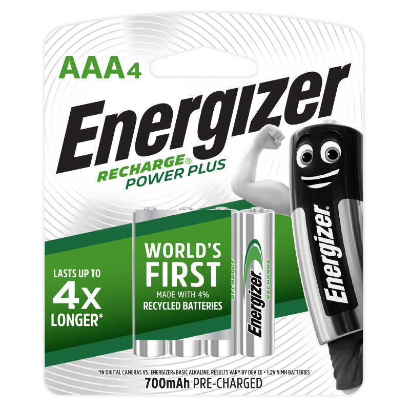 Energizer Battery Recharge Power+ Aaa 4P
