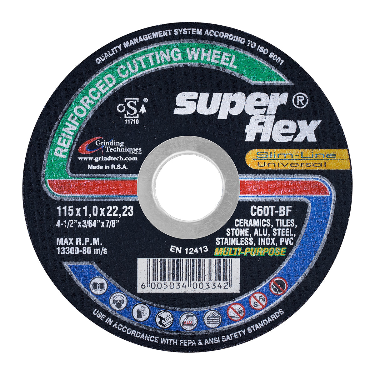 Cutting  Disc M/purp 115 x 1x22.2 S/flex