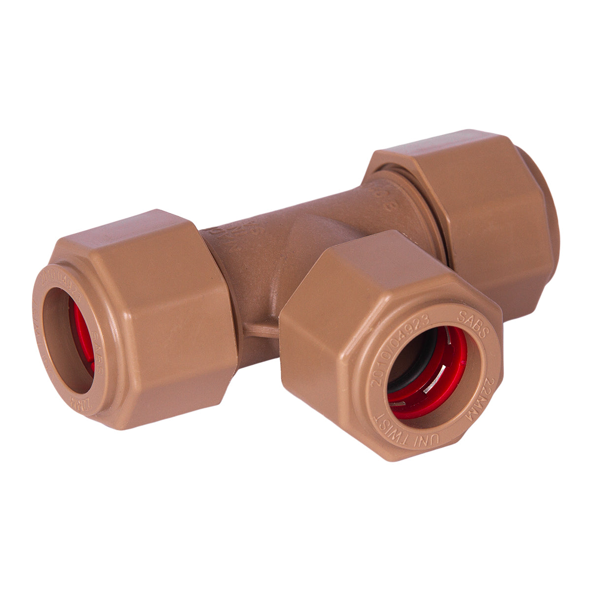 Plumbing Tee 22mm Cxcxc Unitwist