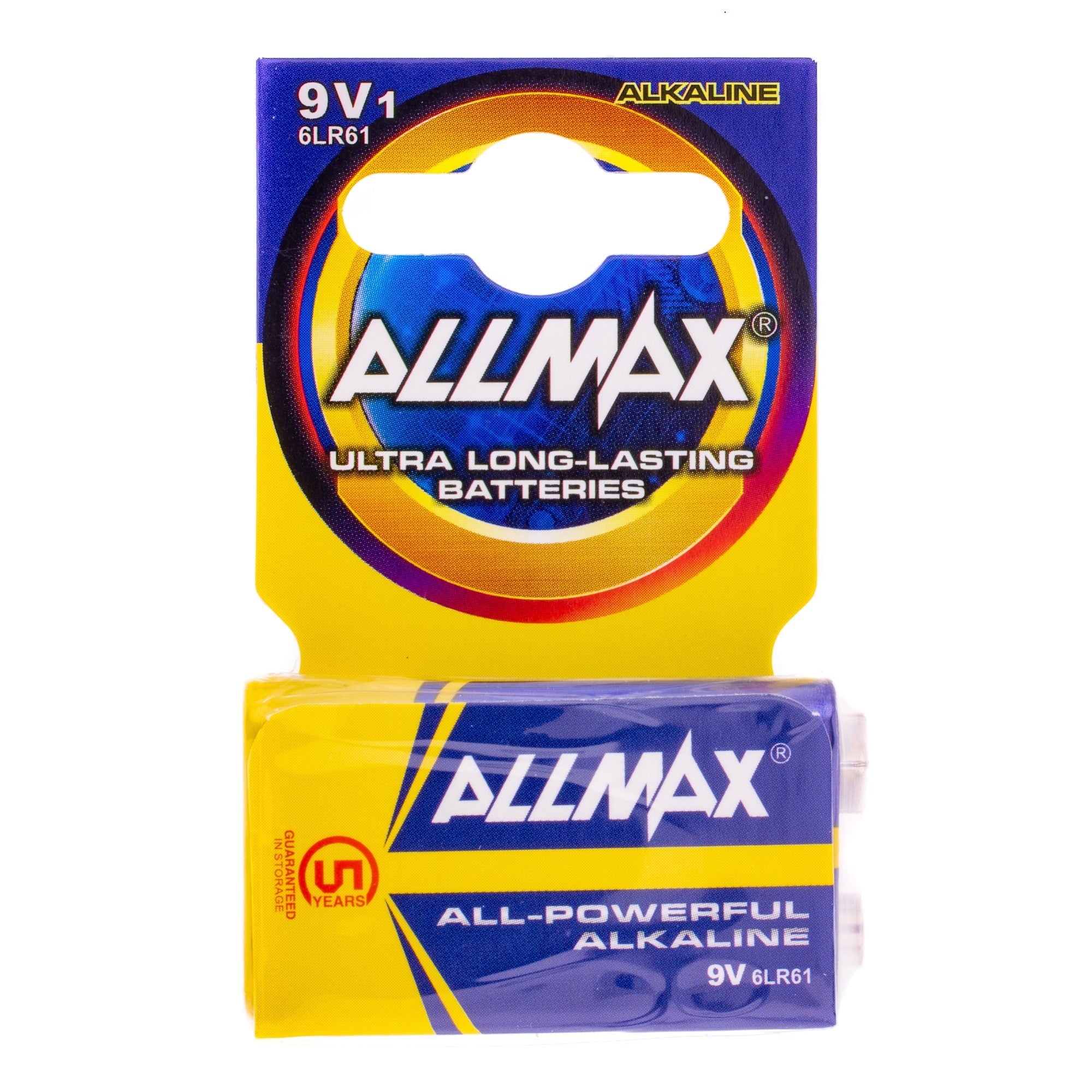 Allmax Battery 9V 1 Pack Super Alkaline Gold