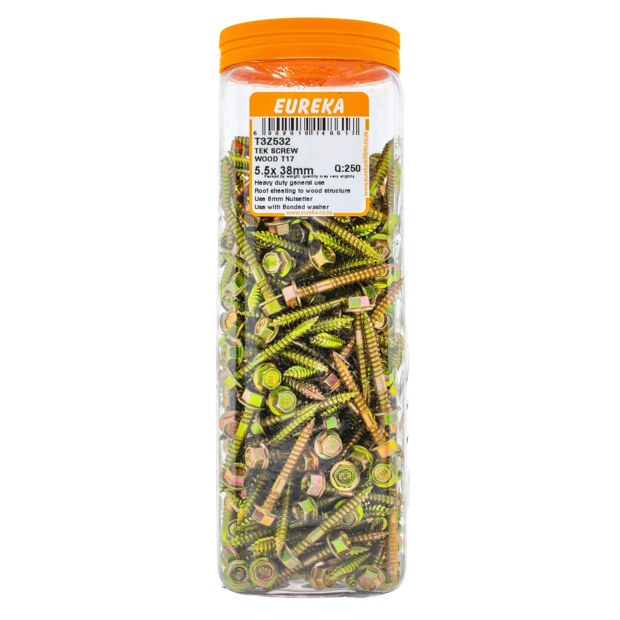 Eureka Tek Screw Wood T17 5.5 x 38mm Q:250