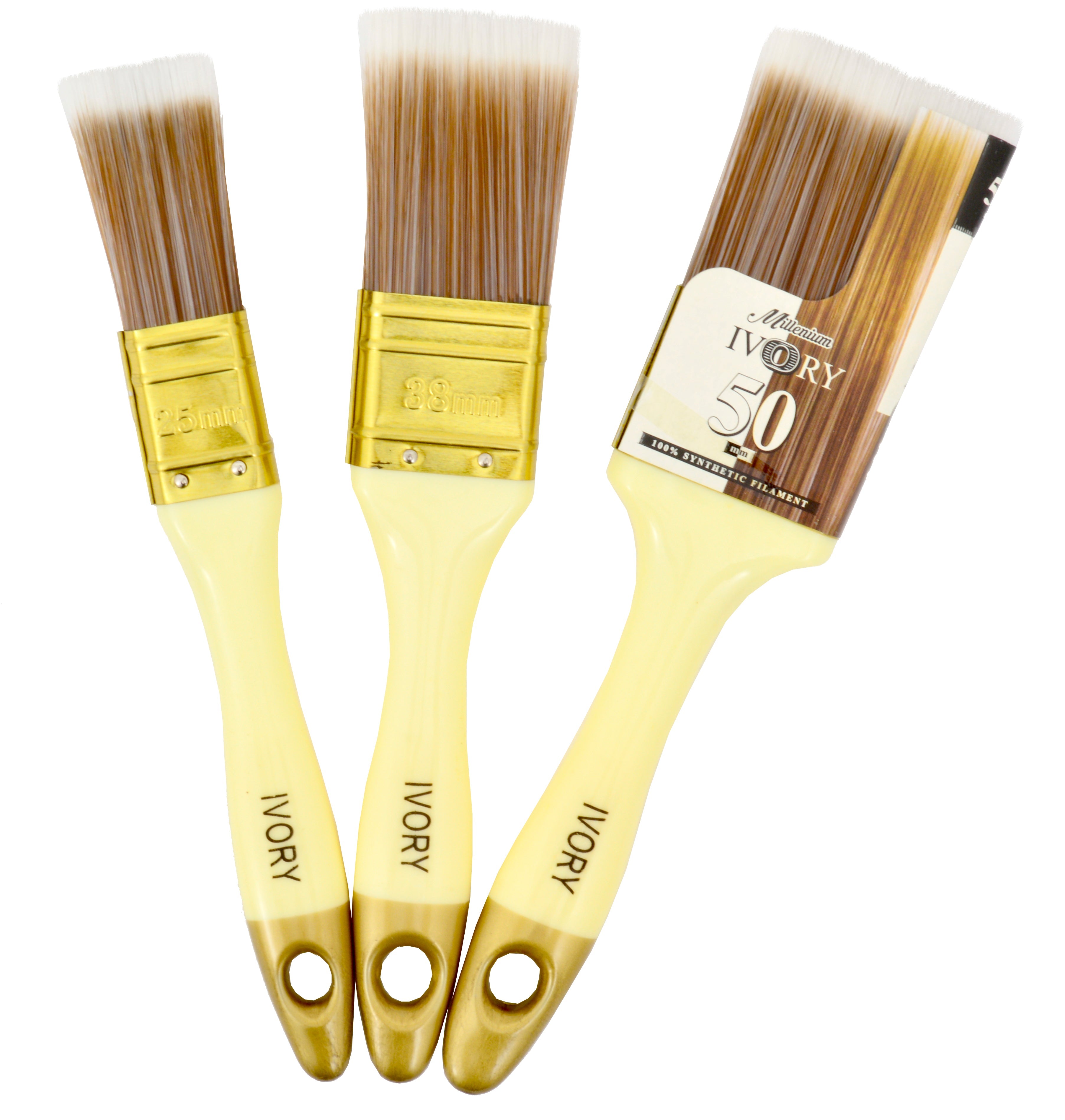 Academy Paint Brush Ivory 3PCE