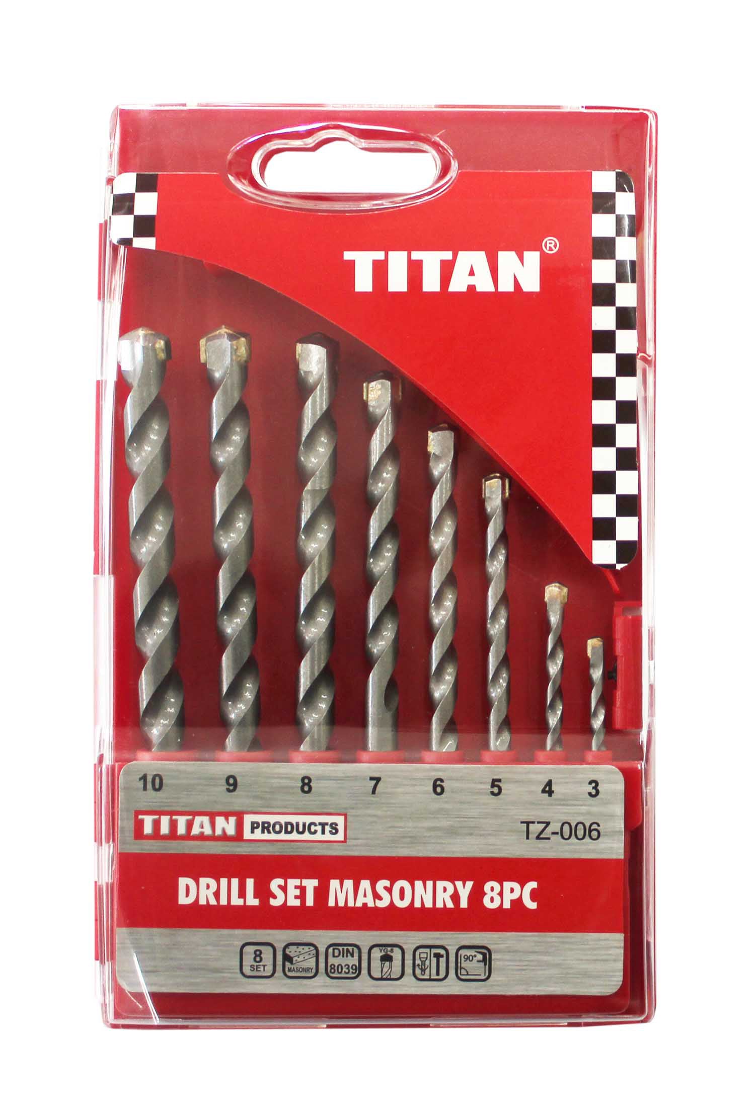 Titan Drill Set Masonry 8PC