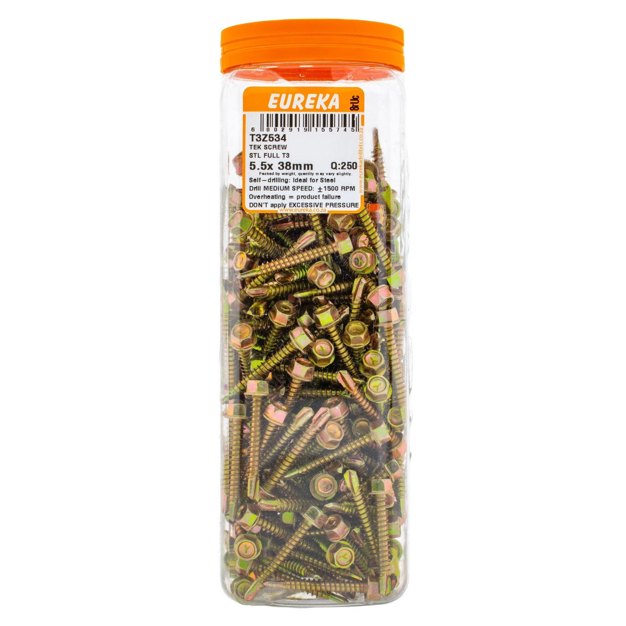 Eureka TEK Screw STL Full T3 5.5 x 38mm Q:250 EUR