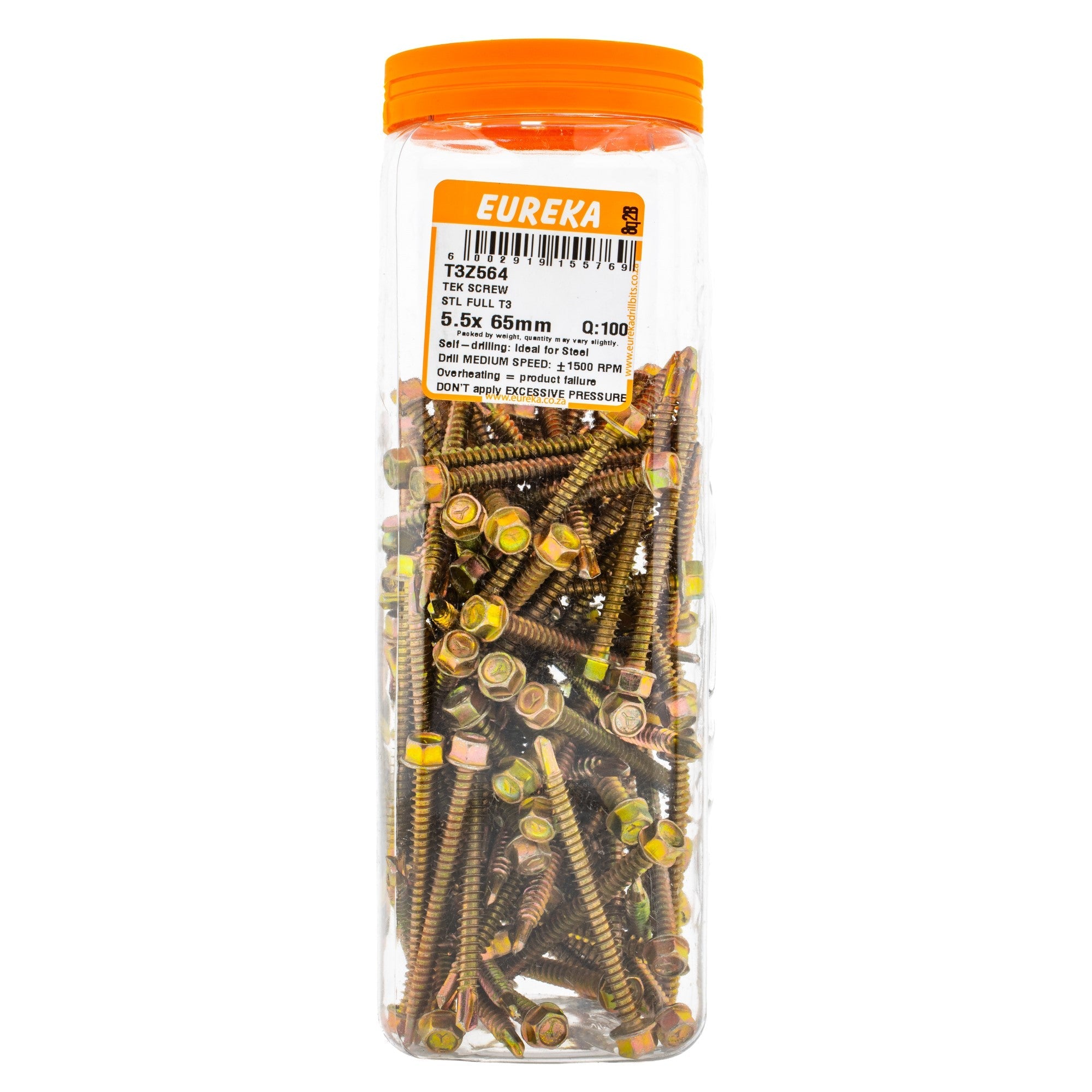 Eureka TEK Screw STL Full T3 5.5 x 65mm Q:100 EUR
