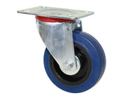 Swivel Castor 100mm Elastic Rubber
