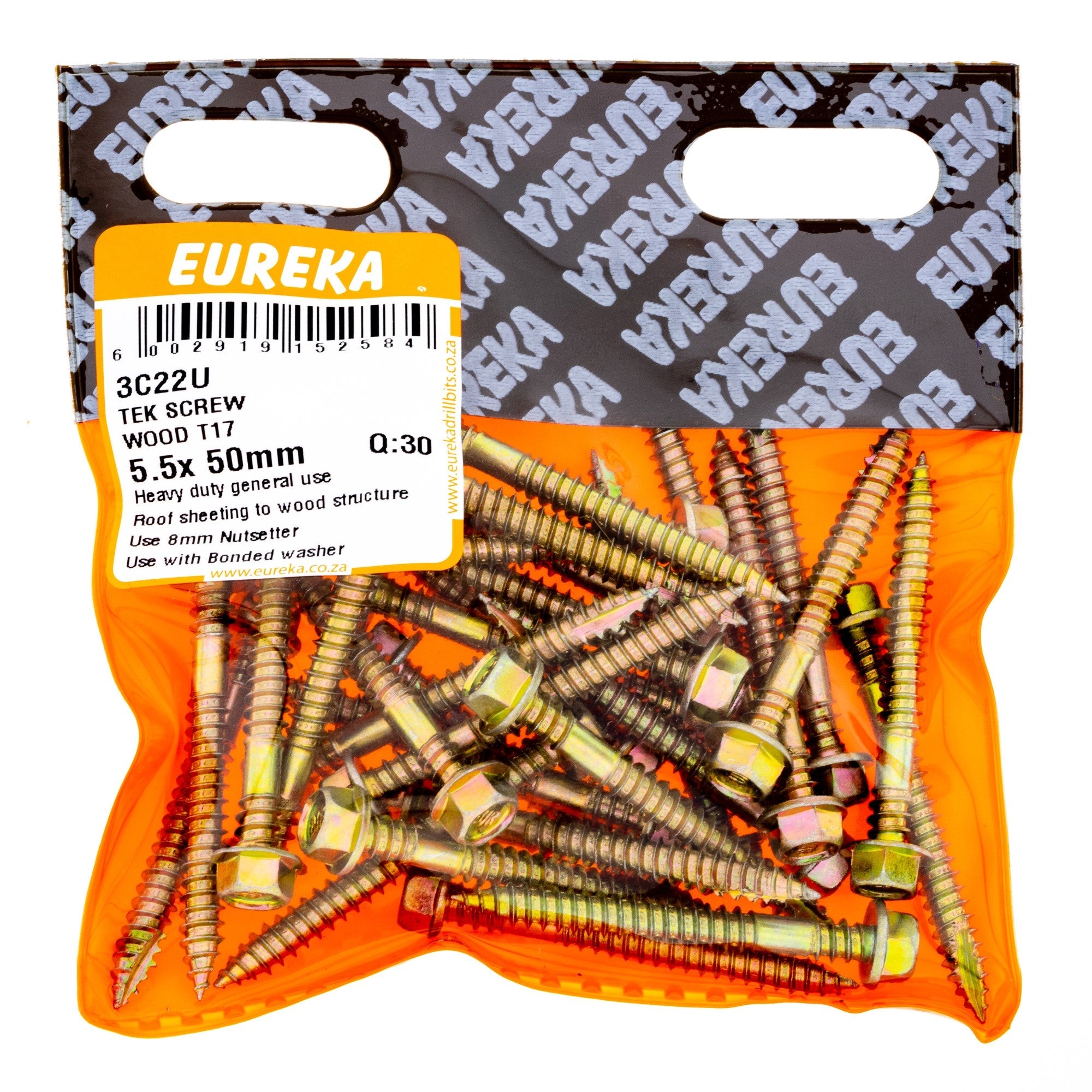 Eureka Tek Screw Wood T17 5.5 x 50mm Q:30