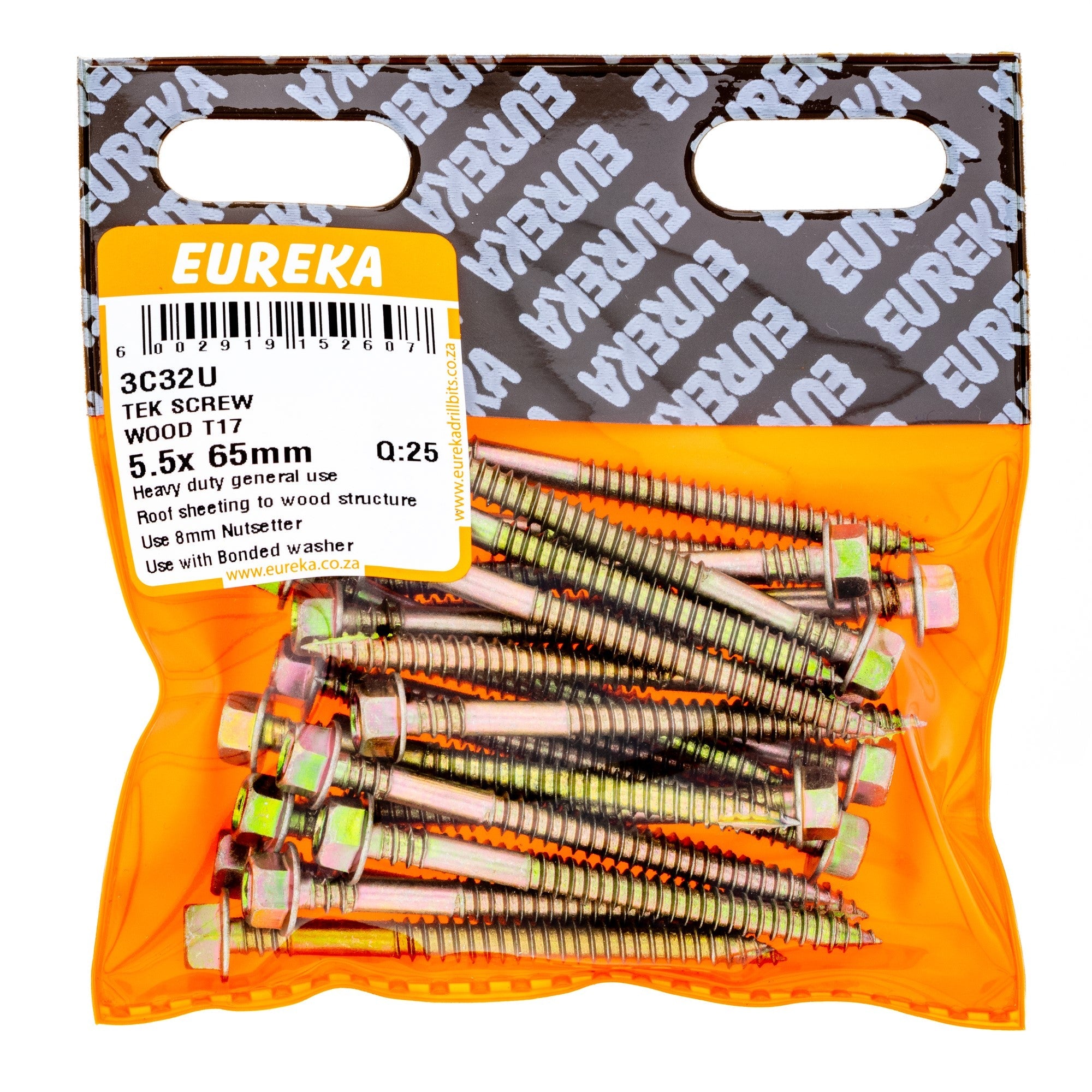 Eureka Tek Screw Wood T17 5.5 x 65mm Q:25